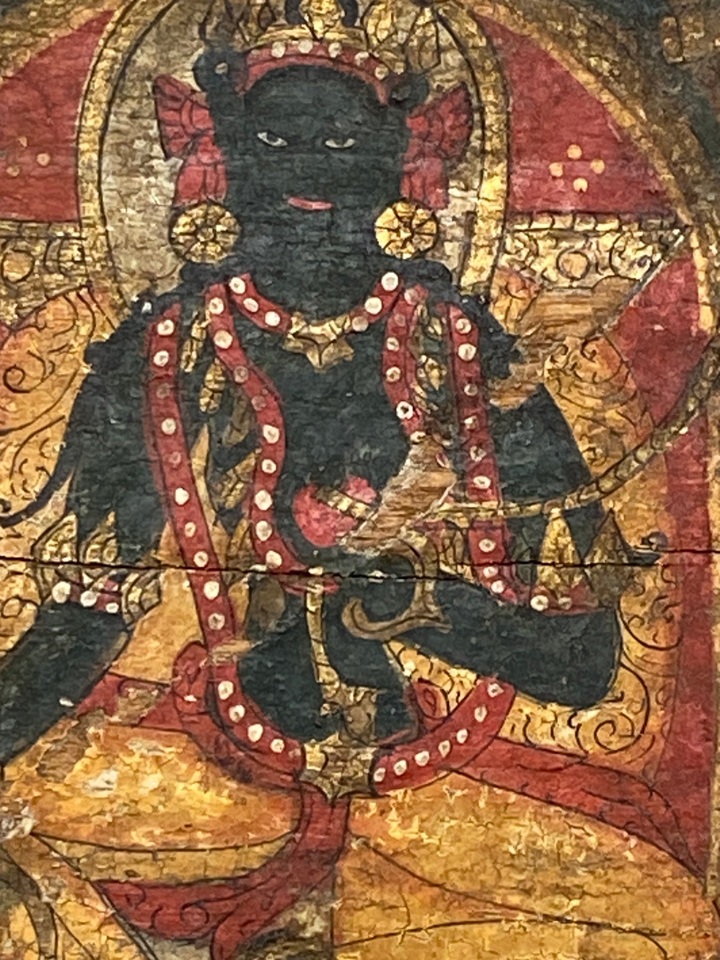 15th century green Tara,Tibetan wooden sutra book cover, 10”/10” inch