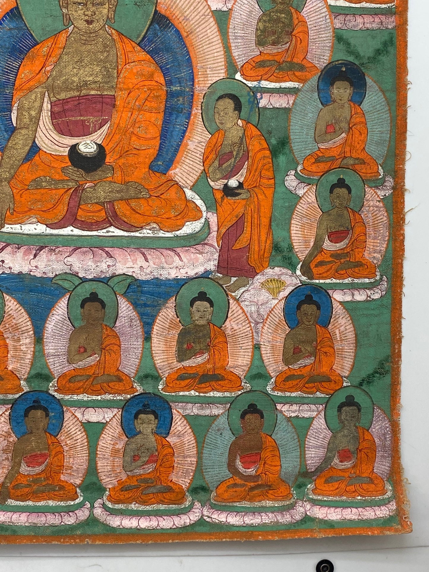 18th century buddha Thangka , 35 Buddha , Tibetan painting
