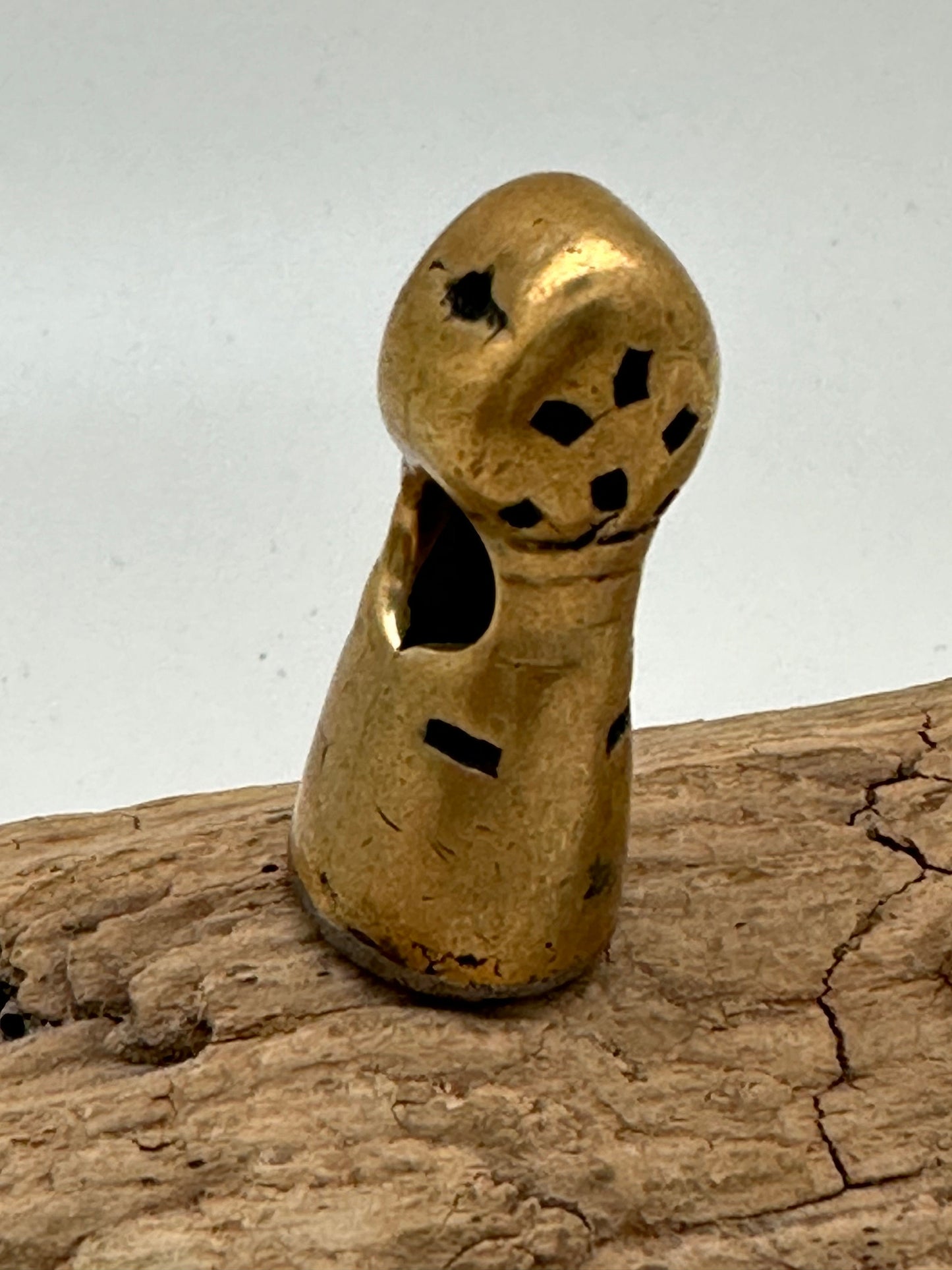 Tibetan antique , 17th century brass and iron seal,
