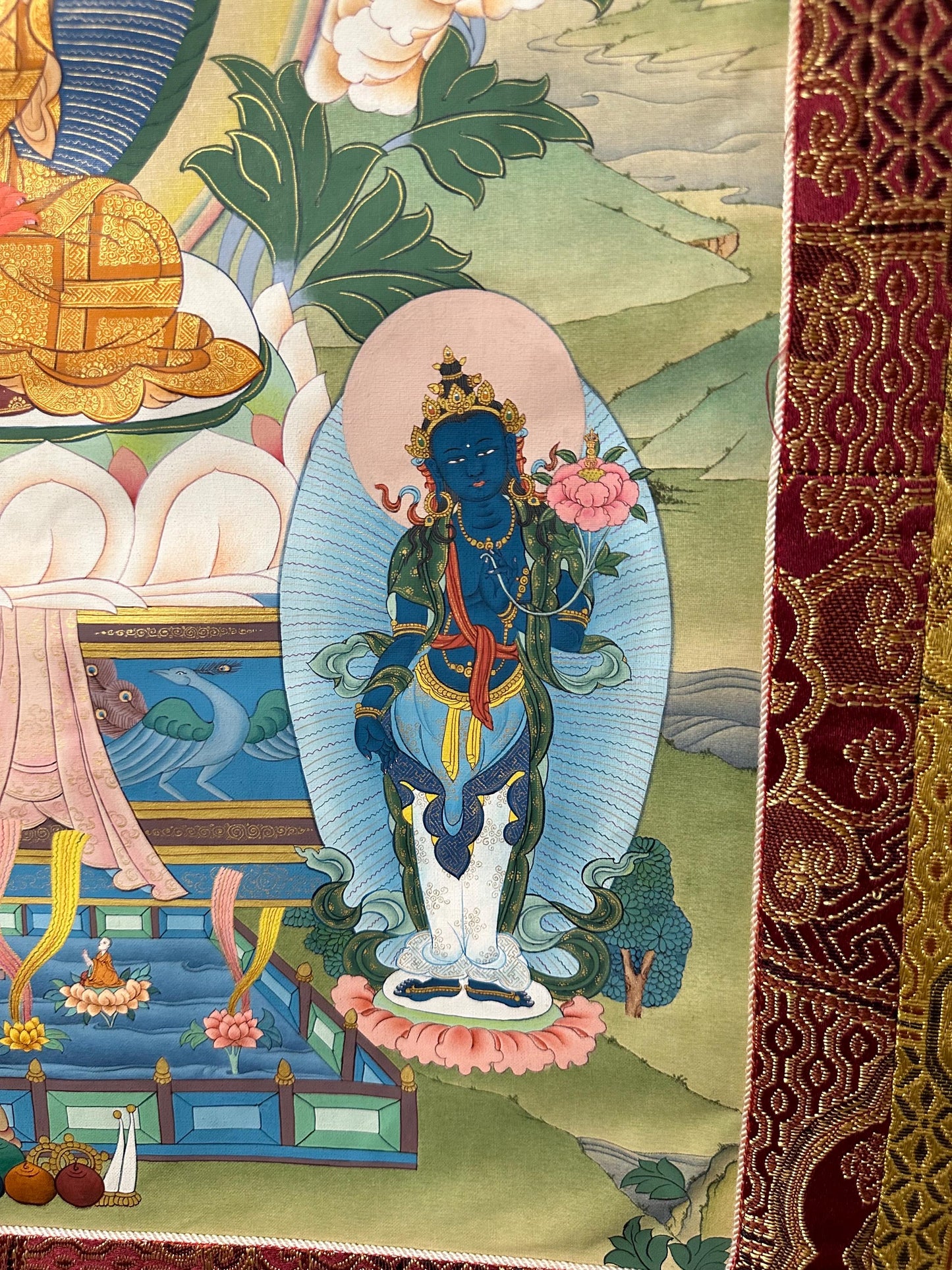 Amitabha Buddha, Tibetan Thangka , Buddhist painting,
