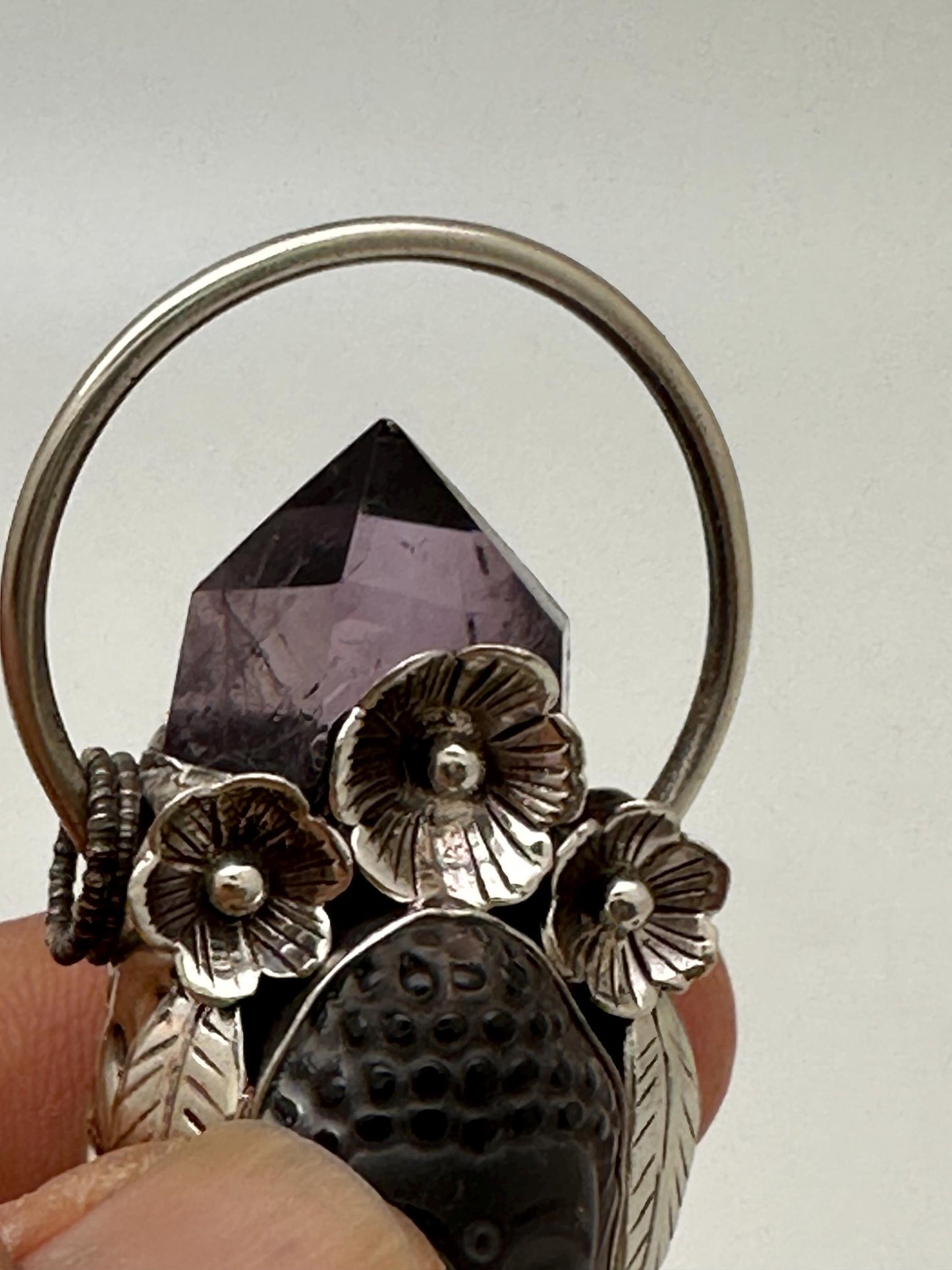 healing pendant, amethyst, quartz Buddha , spiritual amulet,