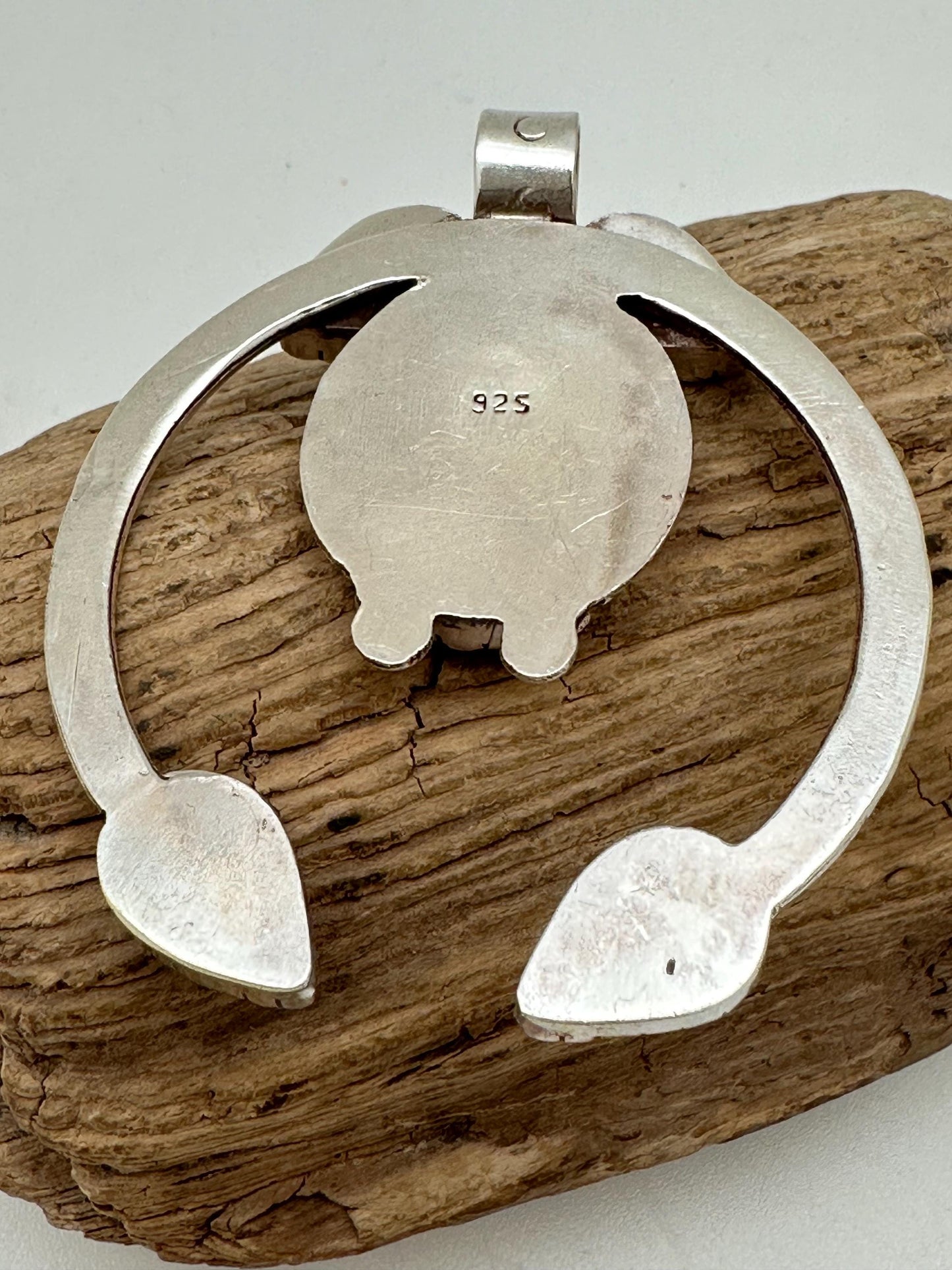 Squash Blossom pendant,sterling silver,, turquoise pendant,natural stone, handcrafted