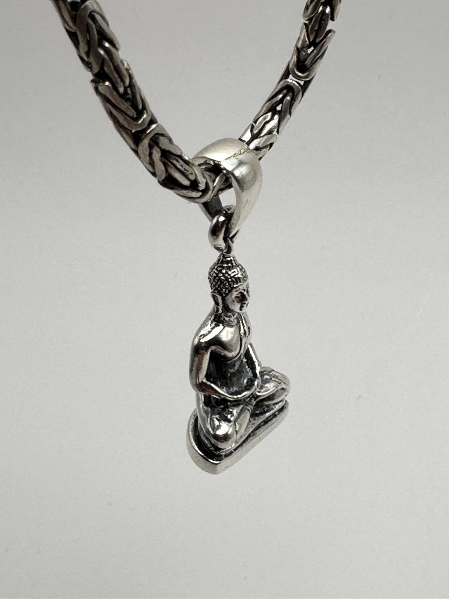 Buddha pendant, silver Shakyamuni Boddhisatva, amulet,spiritual,wisdom,meditation,inner calm,peace