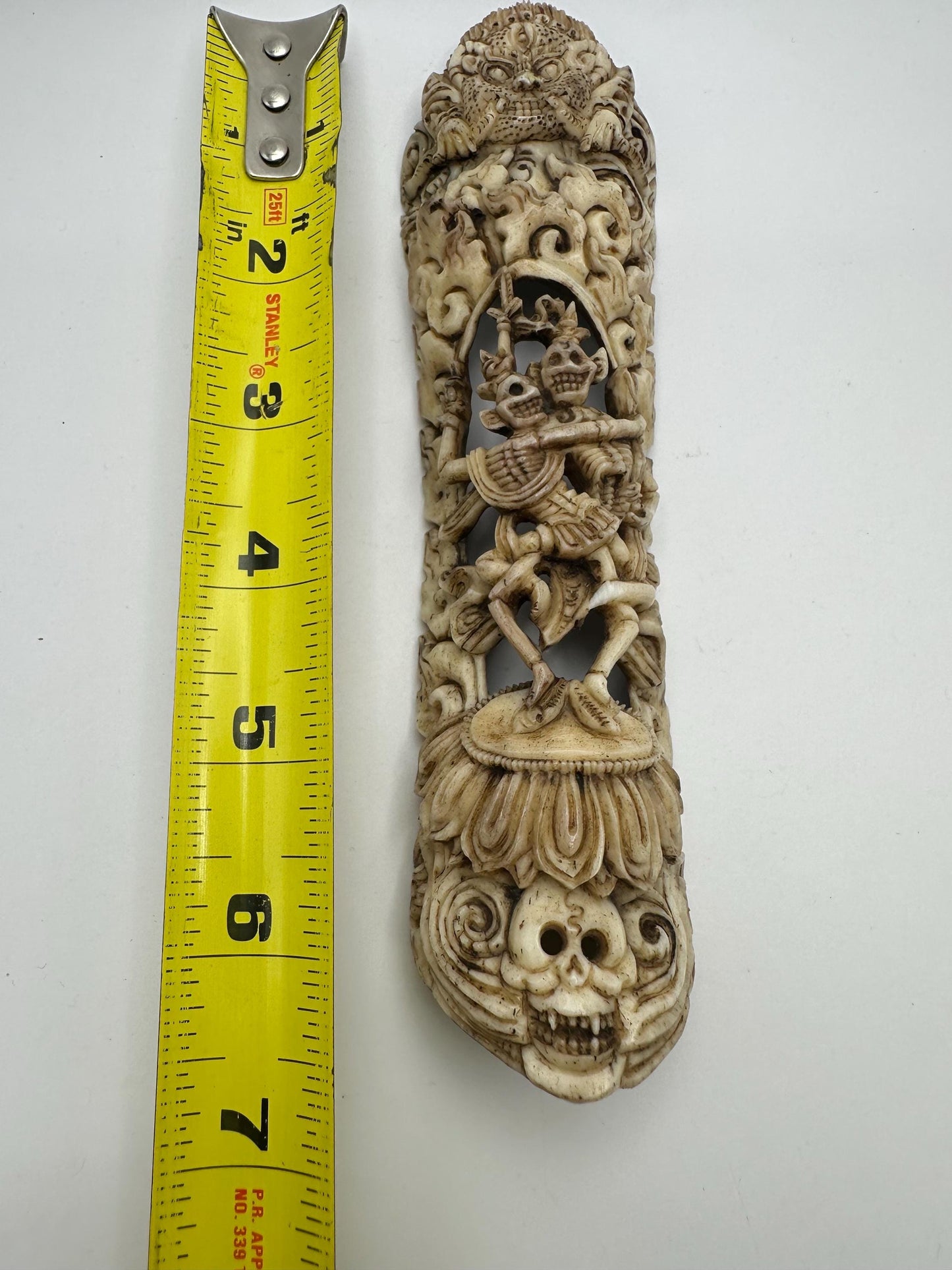 chitipati master handcrafted from yak bone, Tibetan arts, Buddhist sculpture