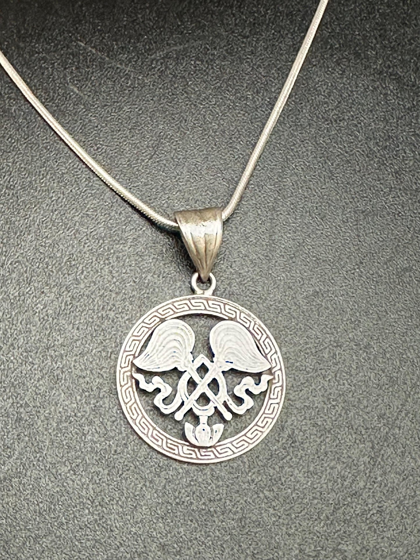 Sterling silver, Fly whisk pendant,spiritual