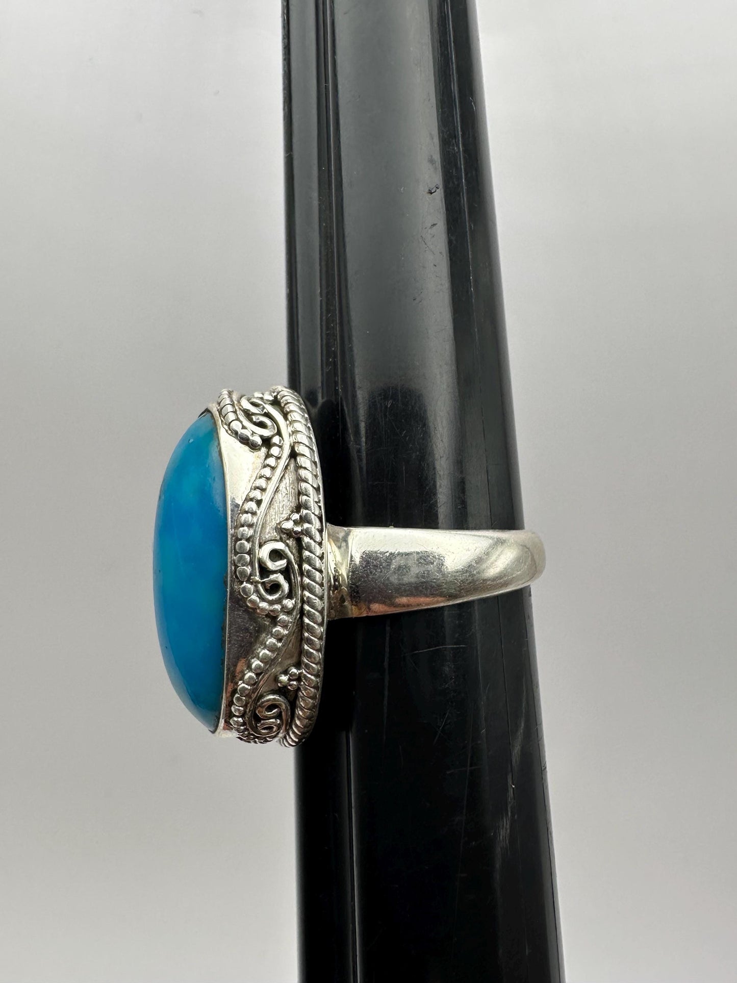 Turquoise ring,Arizona Turquoise,sterling silver ring,