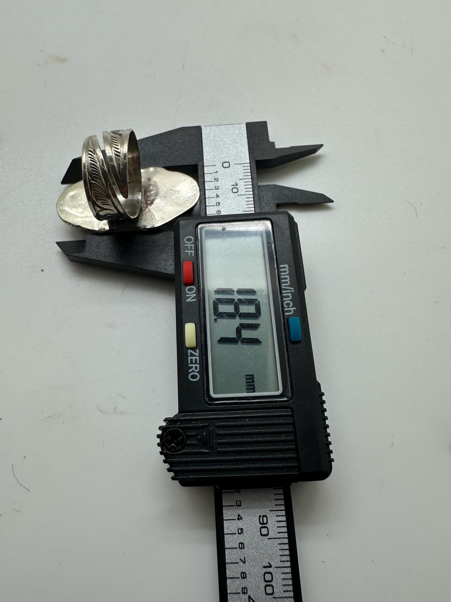 Turquoise ring, handcrafted, tibetan silver,floral ring, adjustable ,Nepalese,38mmX18mm