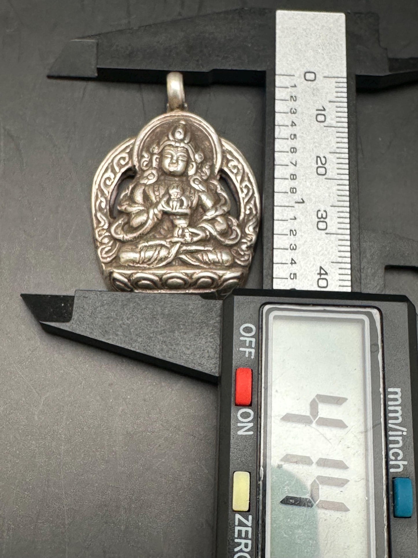Vajra sattava , buddha of purification, sterling silver