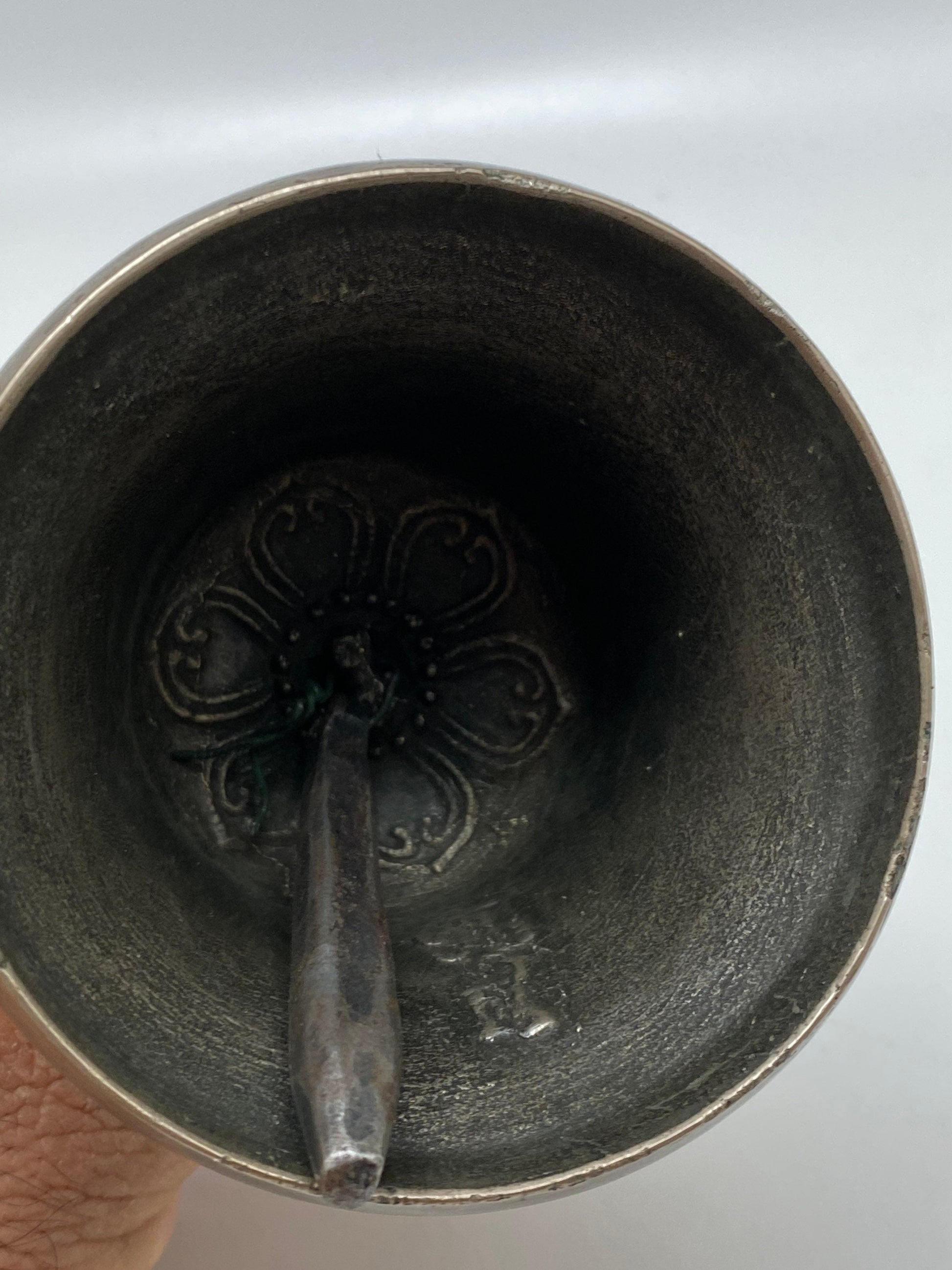17th century Tibetan antique bell, Buddhist ritual object, Tibetan (Drlbu )