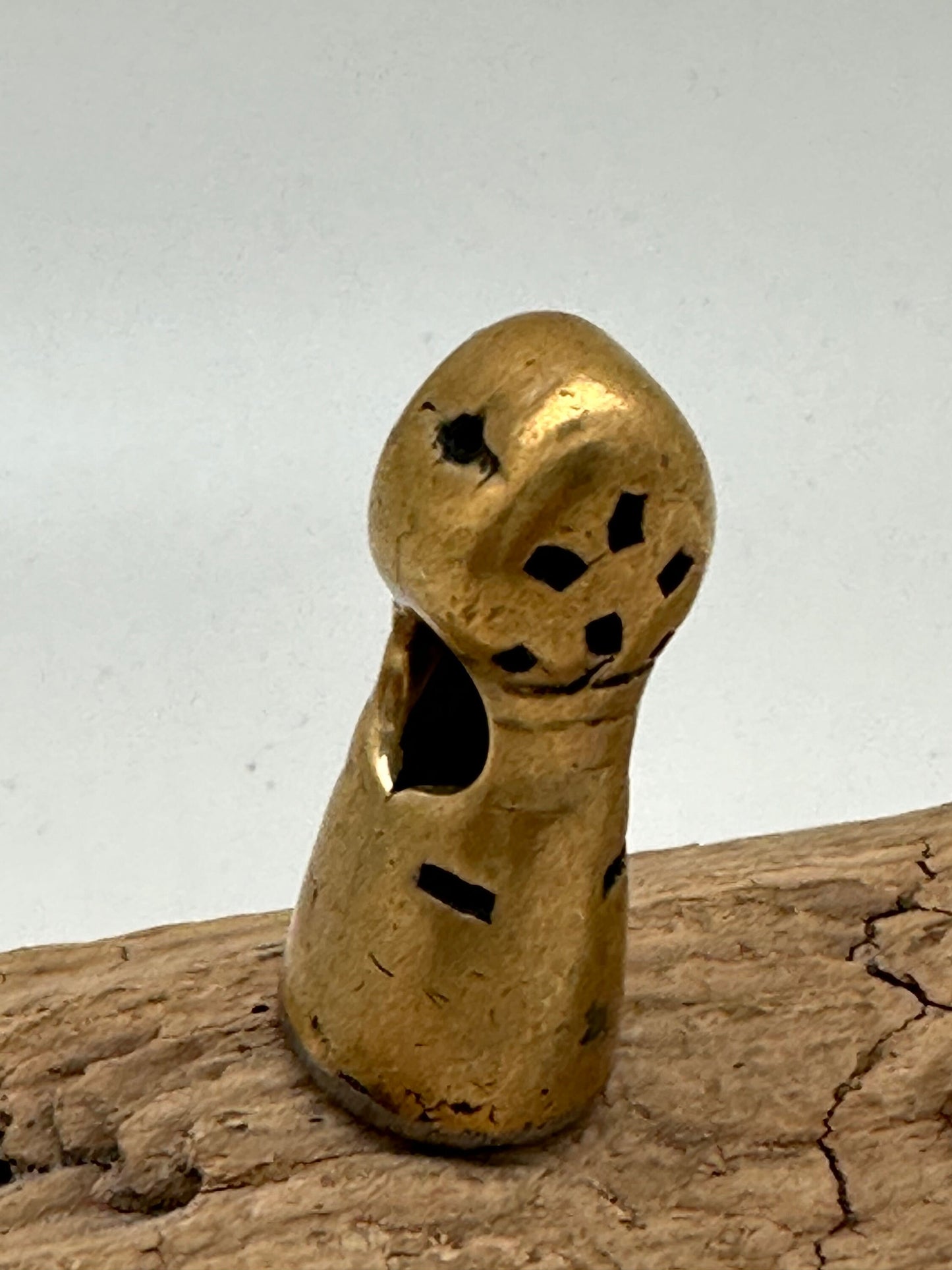 Tibetan antique , 17th century brass and iron seal,