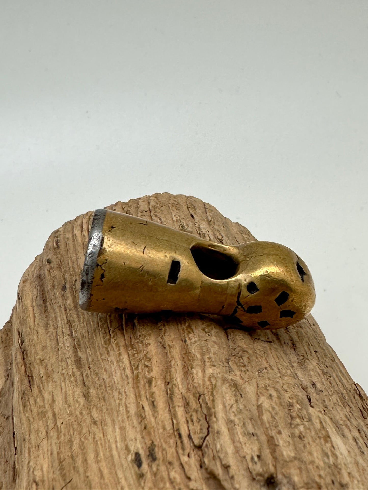 Tibetan antique , 17th century brass and iron seal,