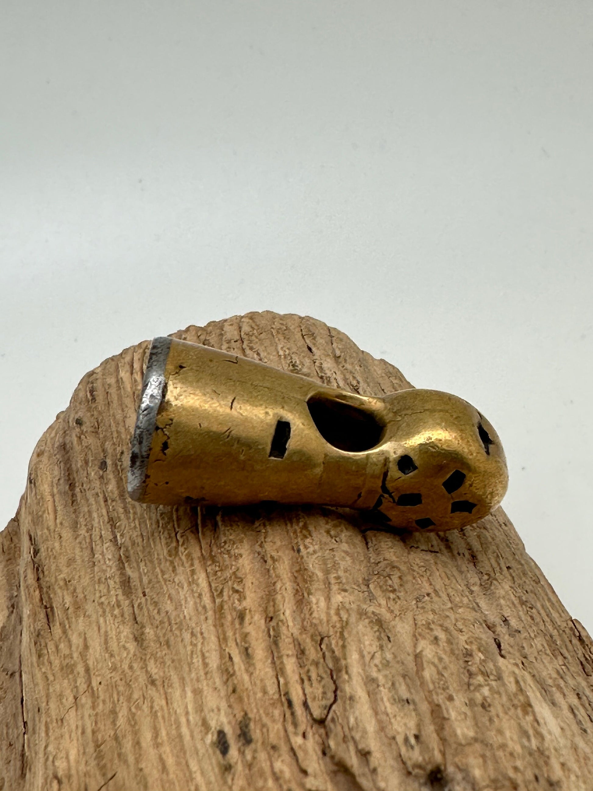 Tibetan antique , 17th century brass and iron seal,