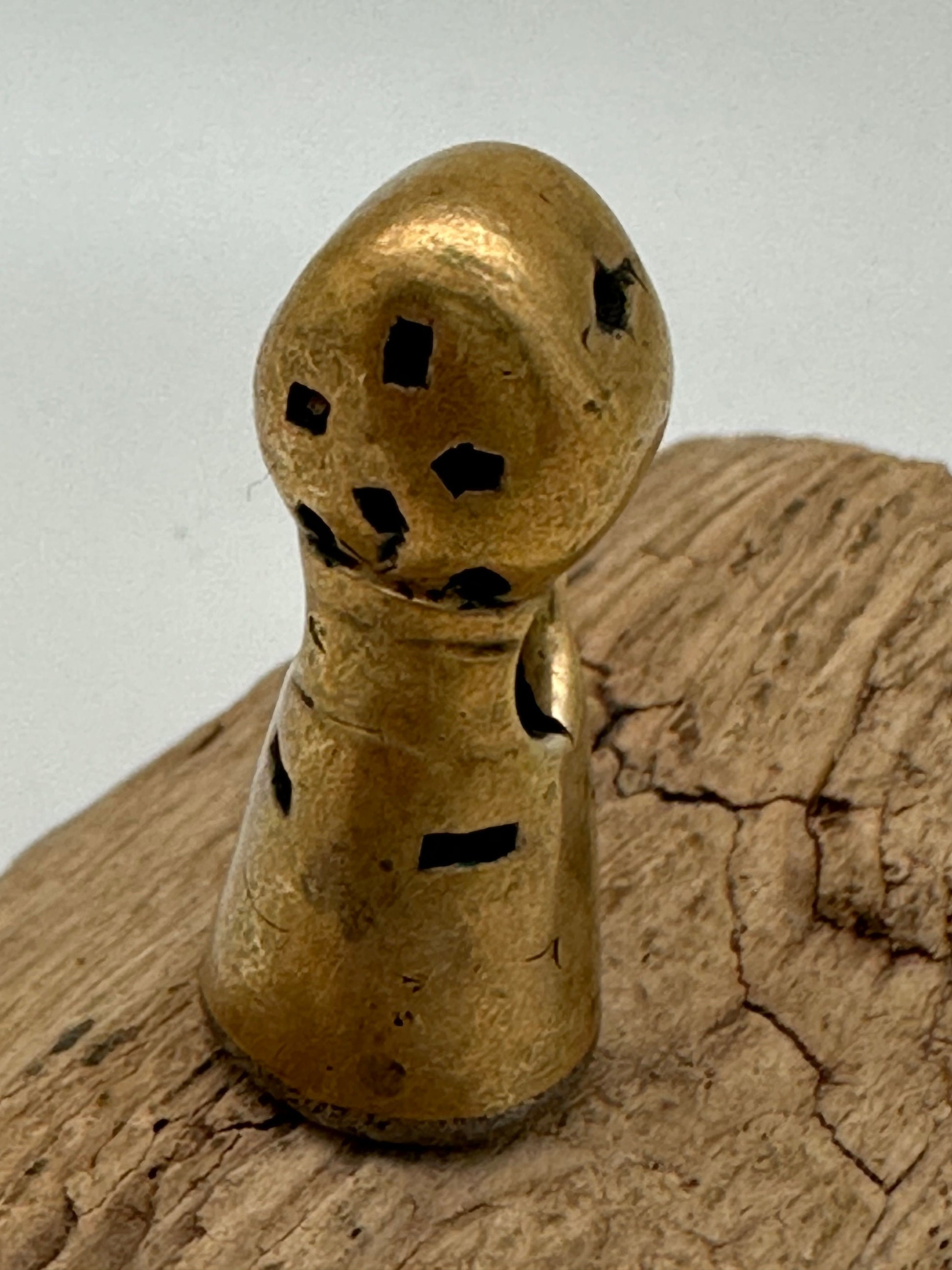Tibetan antique , 17th century brass and iron seal,