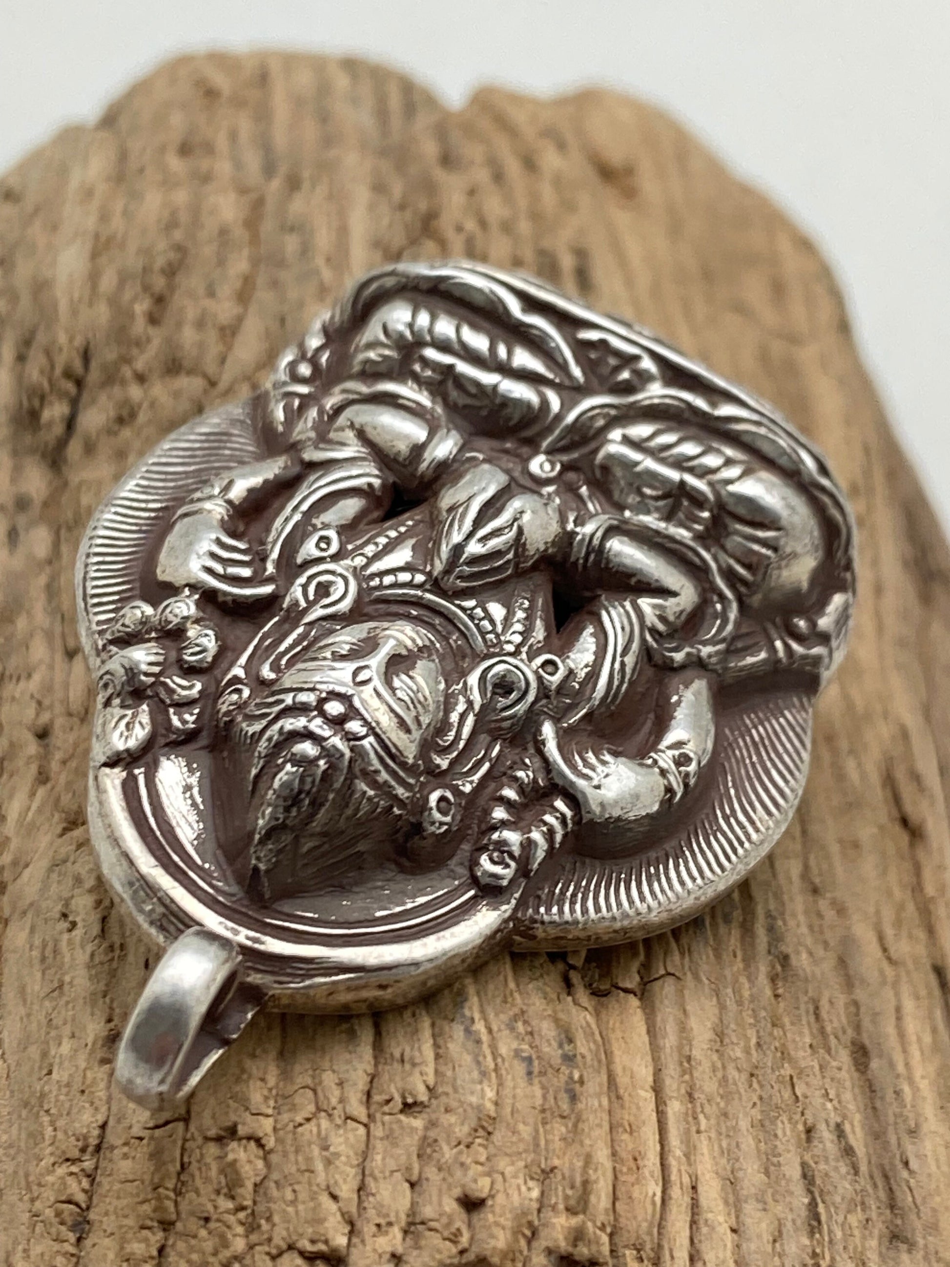 Handcrafted Sterling Silver Avalokiteshvara Pendant - God of Compassion
