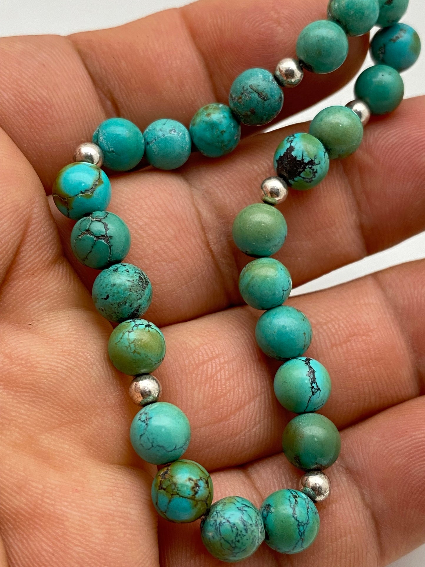 turquoise bracelet,wrist mala,hand made,tibetan turquoise,Himalayan,Nepalese