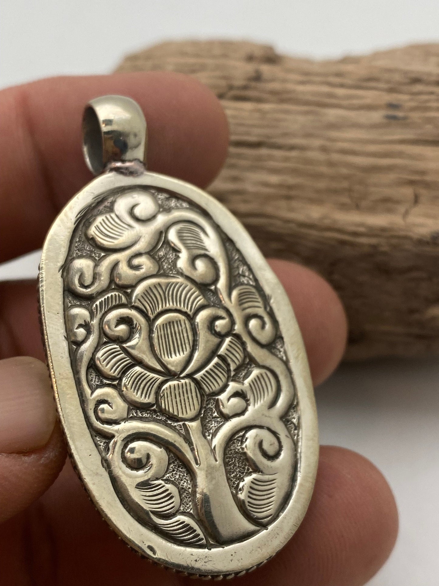 labradorite carved Ganesh pendant, hand carved, tibetansilver,handcrafted, Himalayan, Nepalese, amulet, prosperity ,lucky charm,spiritual