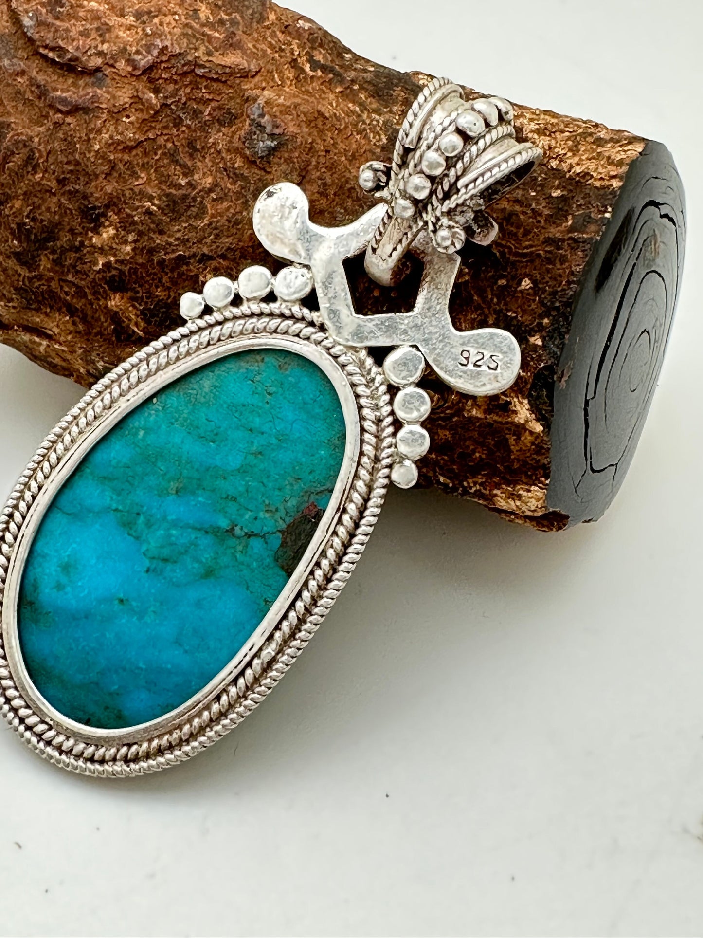 Butterfly pendant,sleeping beauty turquoise ,hand crafted, coral ,sterling silver,inlaid,tibetan design,handcarved,ethnic design,floral