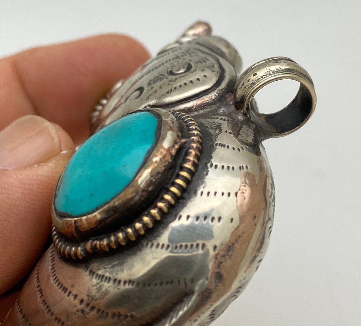Large Elephant, handcrafted, turquoise,Tibetan silver, Nepal,Himalayan, ethnic jewelry, Tibetan design,Animal lover