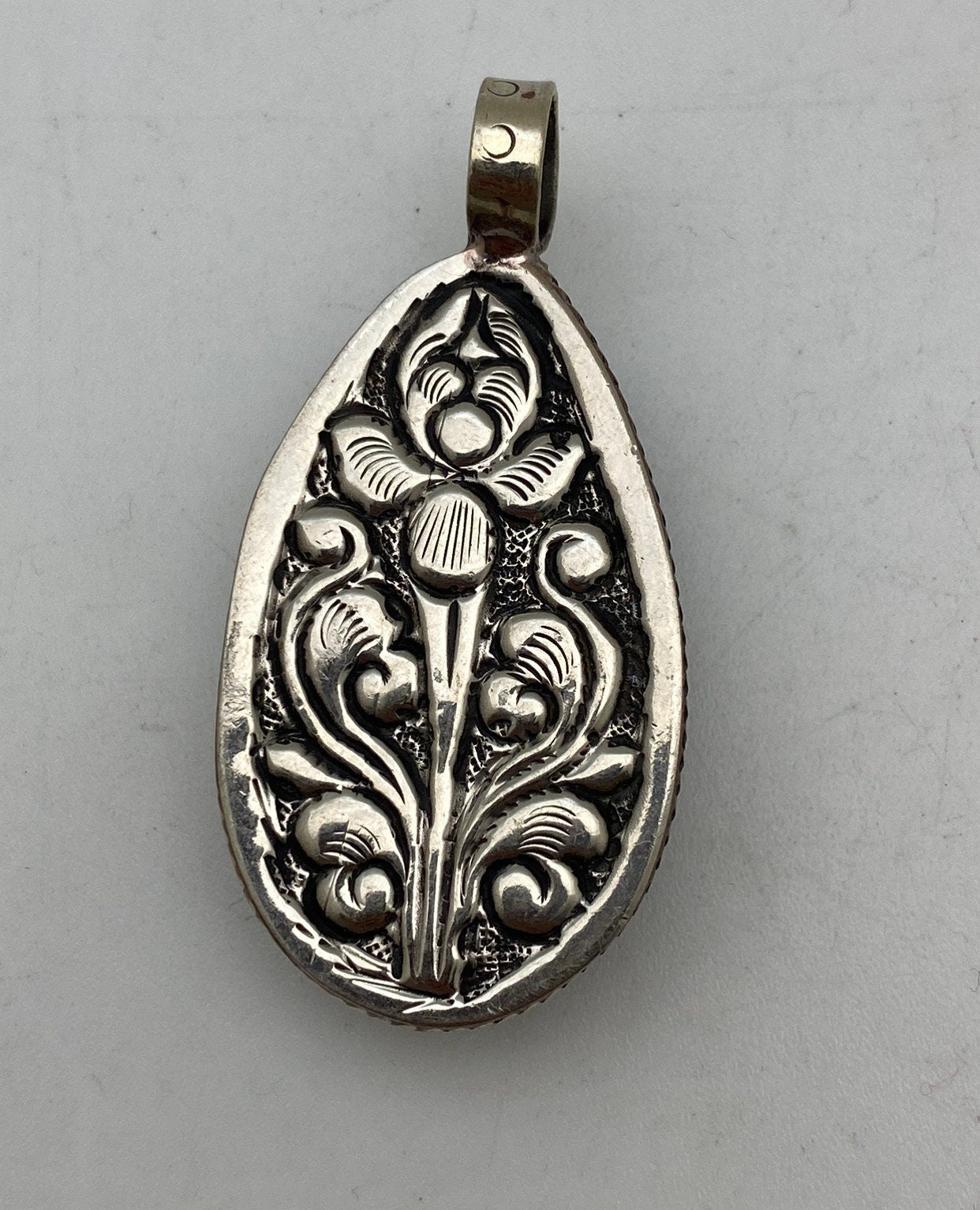Lapis Guanyin Pendant: Handcrafted Tibetan Silver Boddhisatva