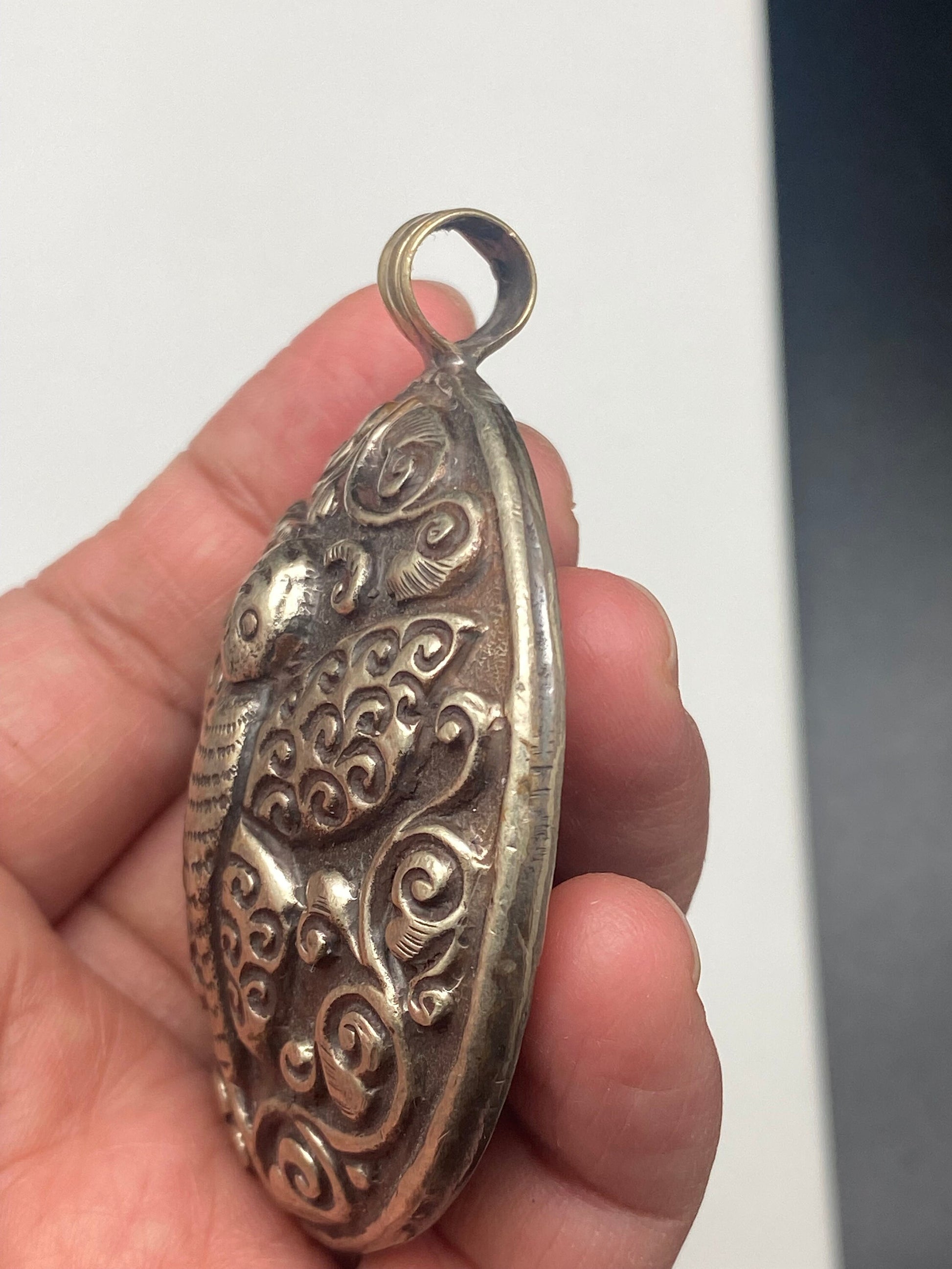 Butterfly pendant, Handcrafted,Tibetan repousse silver,ethnic,Tibetan design,Himalayan,Nepalese