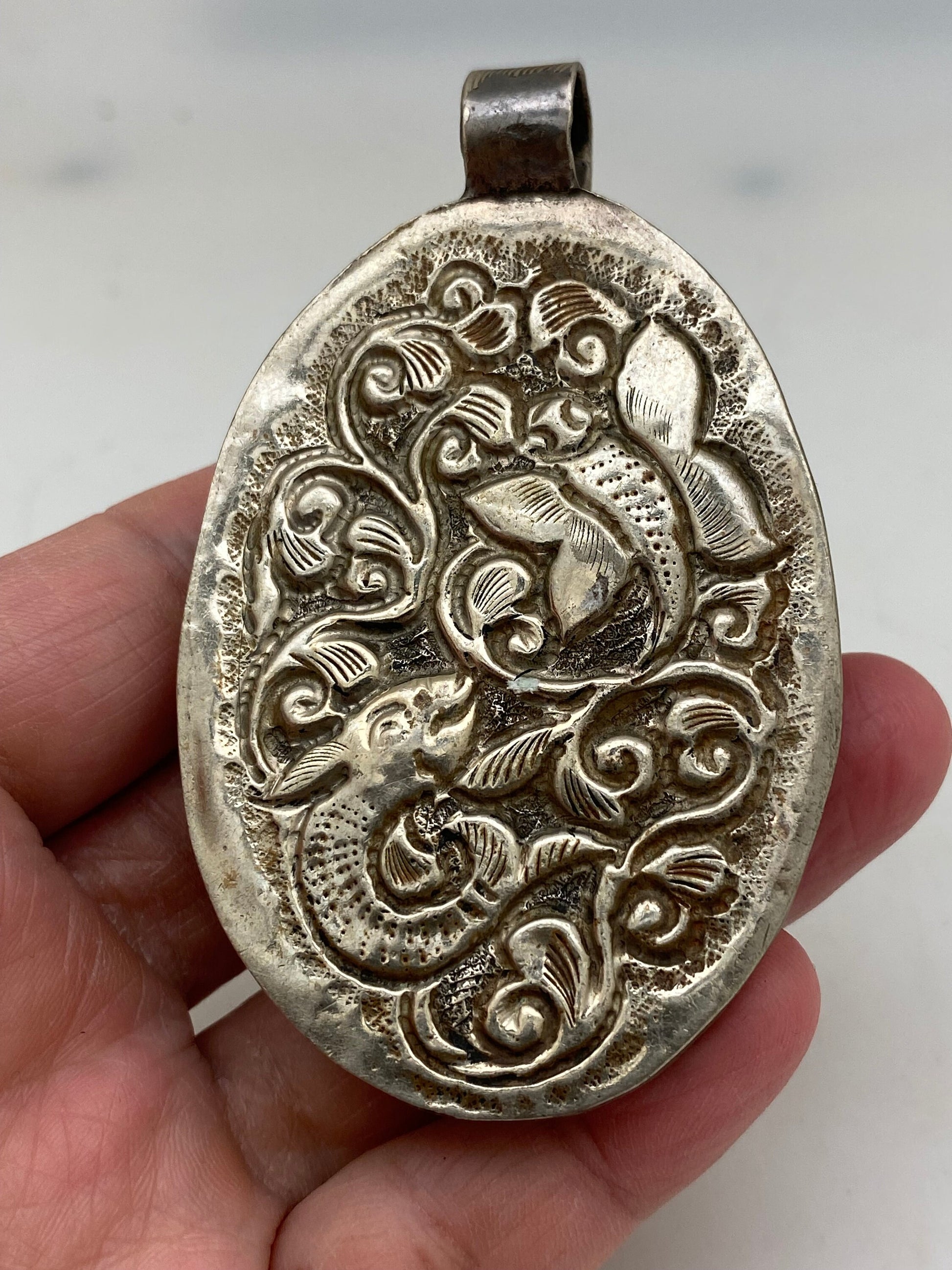 Bone carved bee pendant, two bee pendant,tibetan silver, handcrafted,ethnic design,tibetan design,Hiumalayan,tibetan silver
