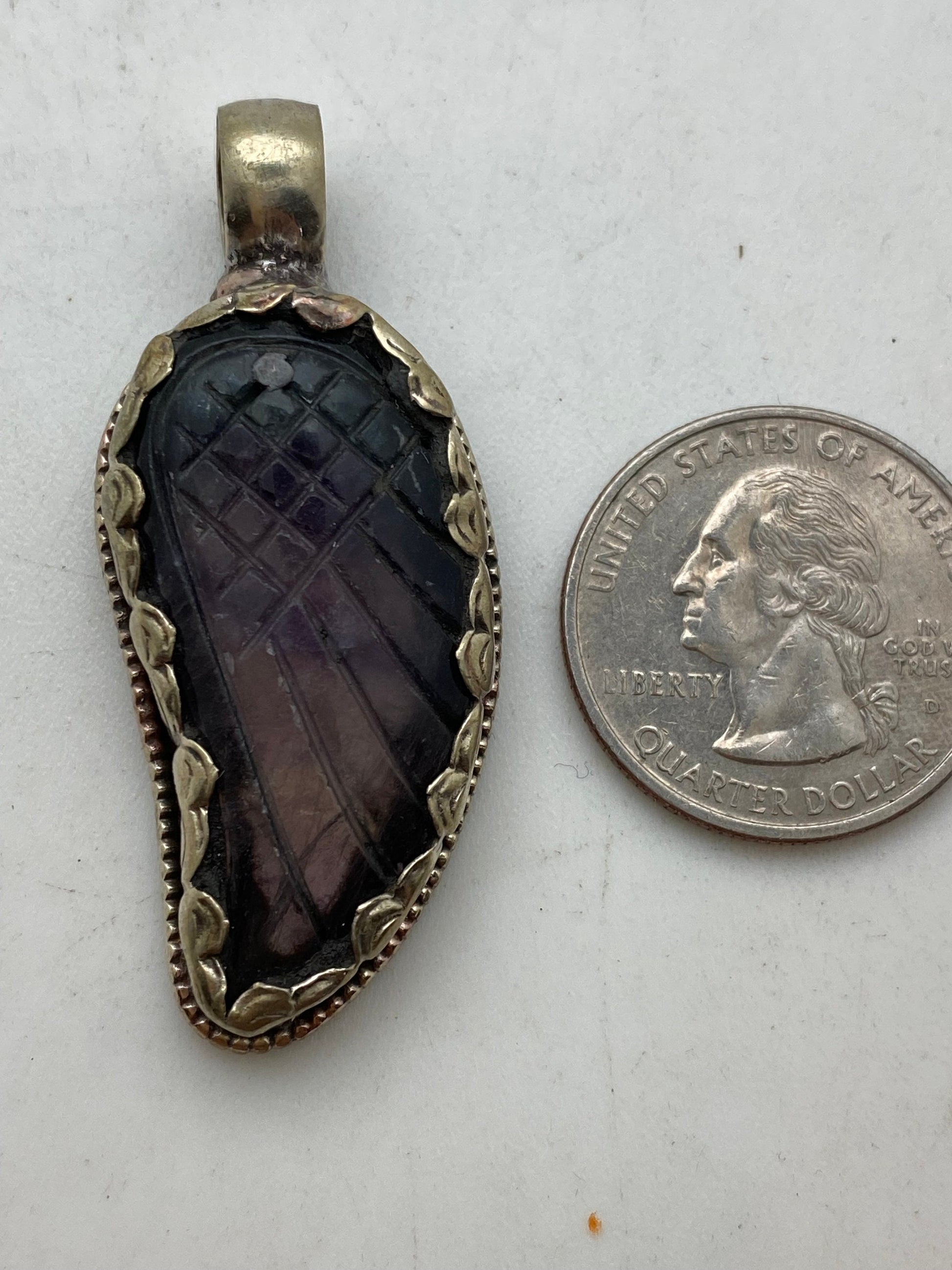 Fluorite wing pendant, hand carved, hand crafted,tibetan silver,Himalayan,nepalese