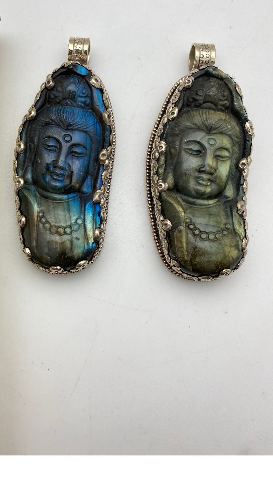 Labradorite carved shiva pendant,handcarved,tibetan silver,Amulet,ethnic design, handcrafted,Himalayan,Nepalese