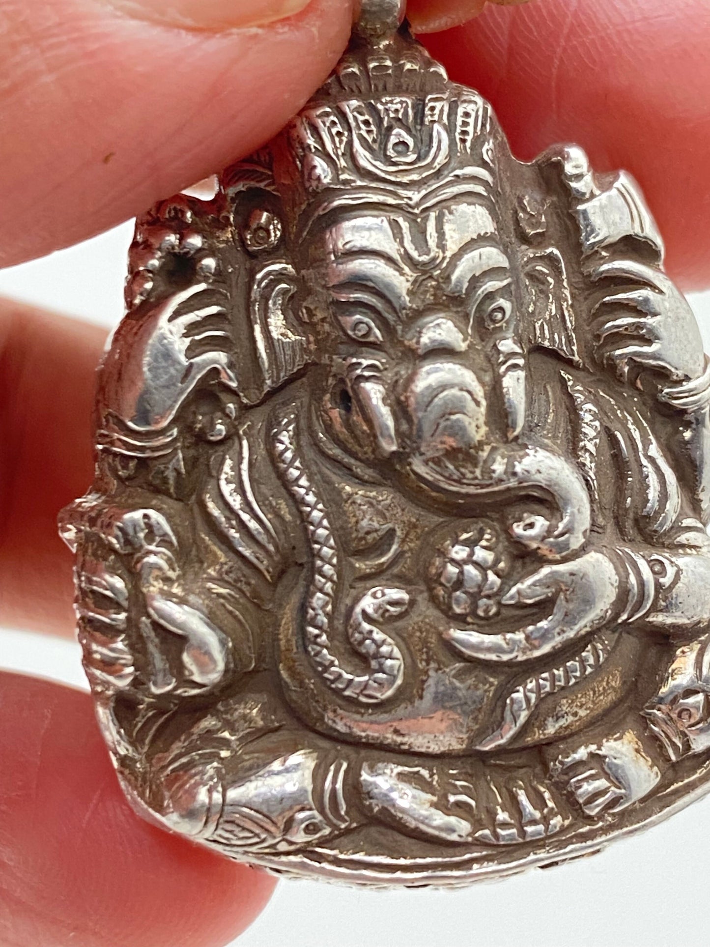 Ganesh pendant,handcrafted,sterling silver,spiritual,protection, Hindu, Buddhist Deity,Himalayan,Nepalese