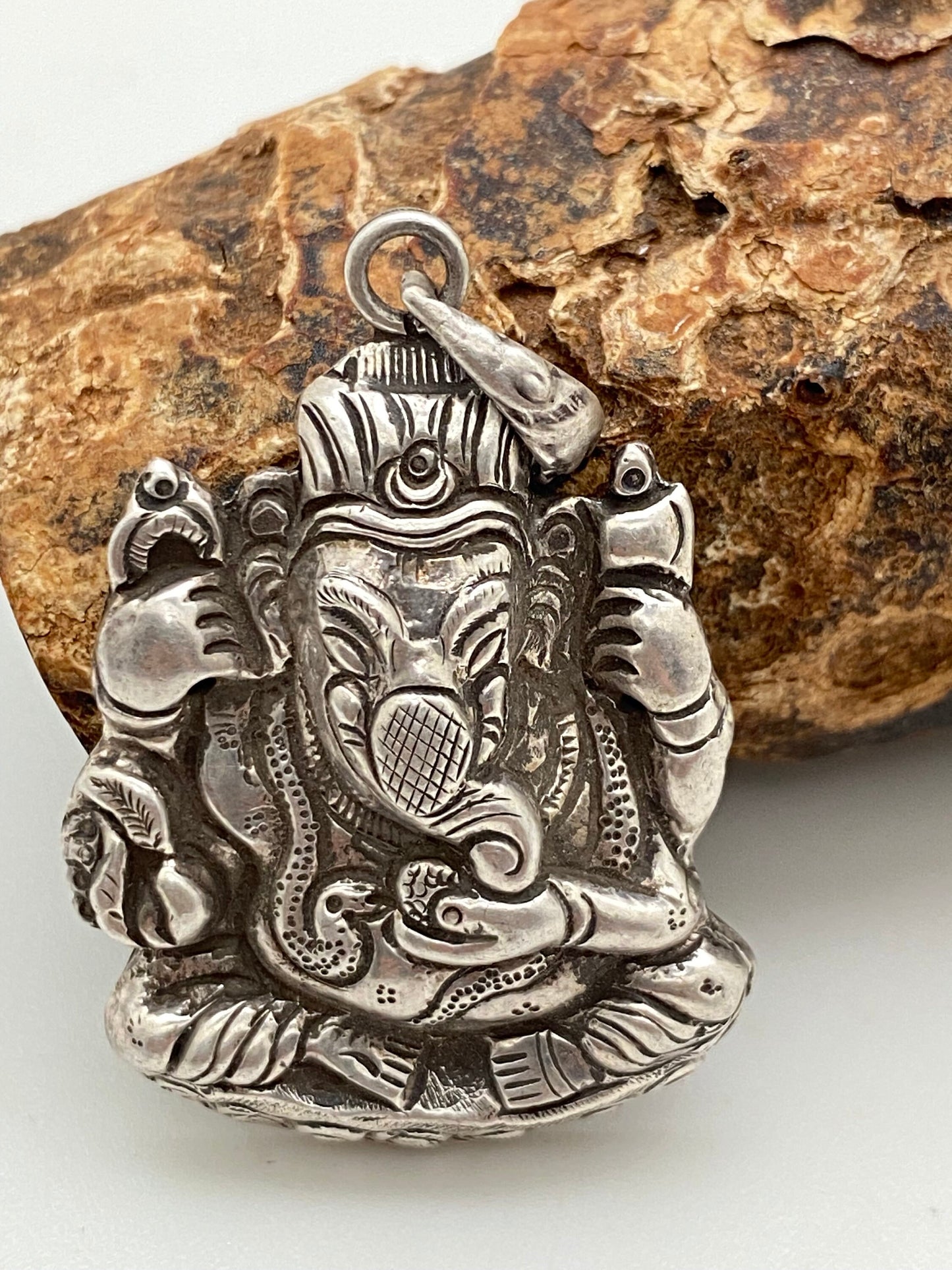 Ganesh pendant,handcrafted,sterling silver,spiritual,protection, Hindu, Buddhist Deity,Himalayan,Nepalese