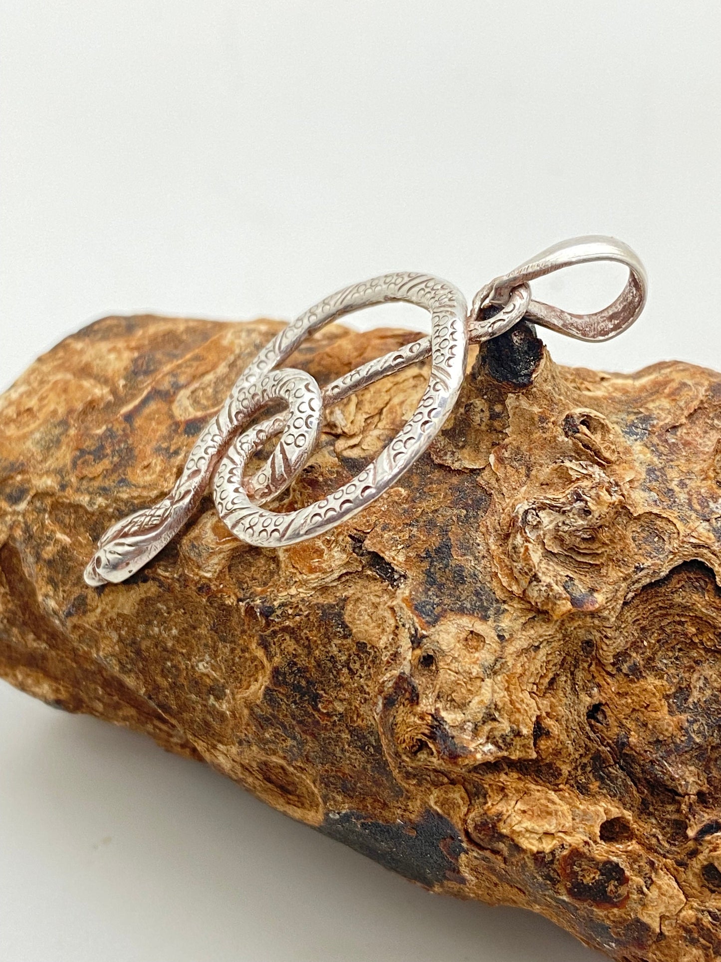 snake pendant,sterling silver,handcrafted,Himalayan,Nepalese