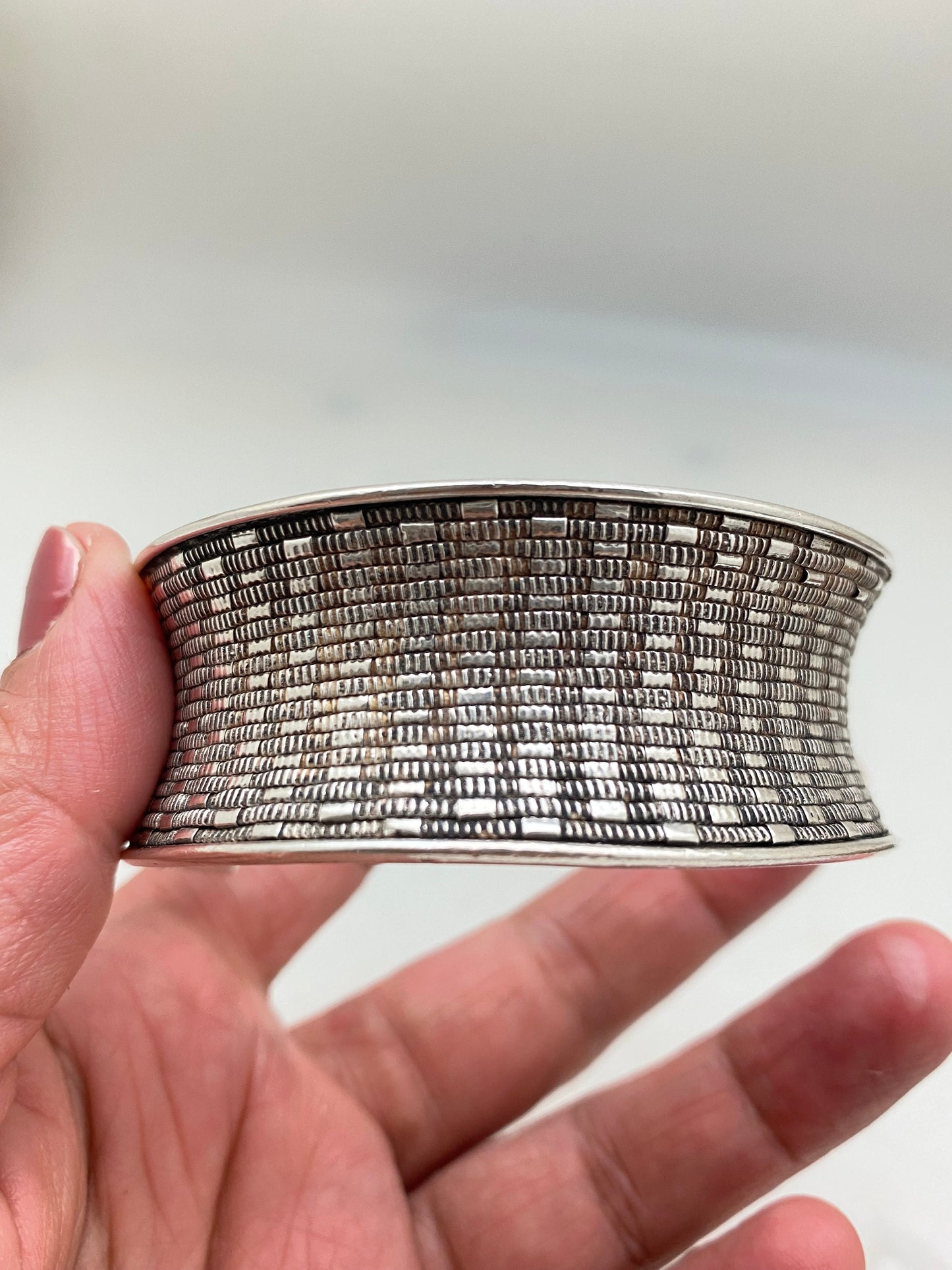 Bangle,bracelet, sterling silver, handcrafted, adjustable filigree bangle ,Nepalese,