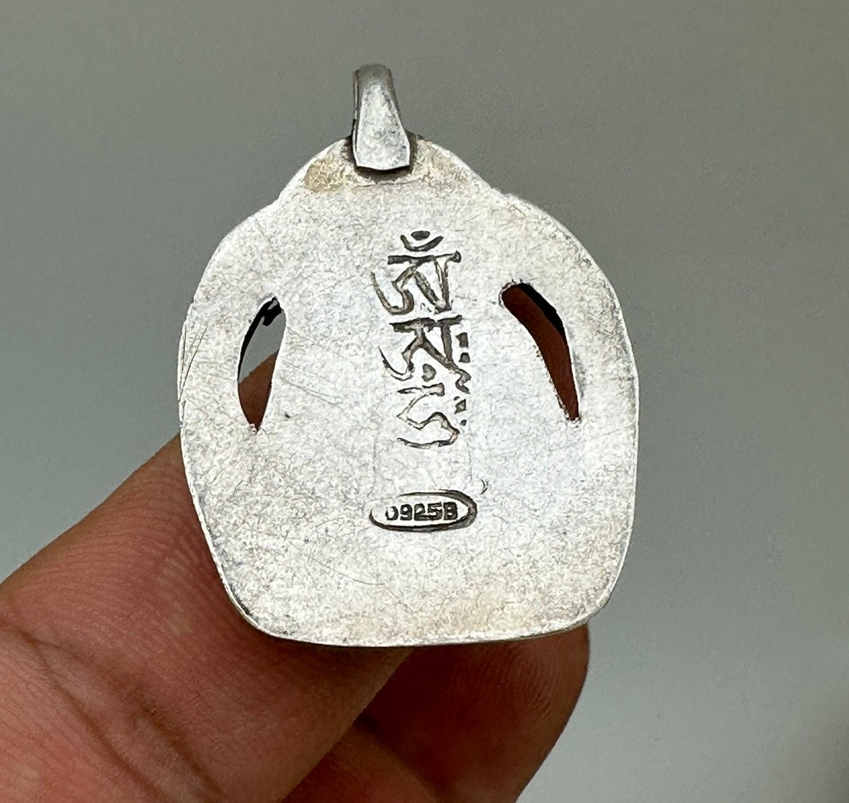 Vajrasattwa pendant, sterling silver, handcrafted, spiritual strength, enlightenment,Buddha,Tibet,Nepal,