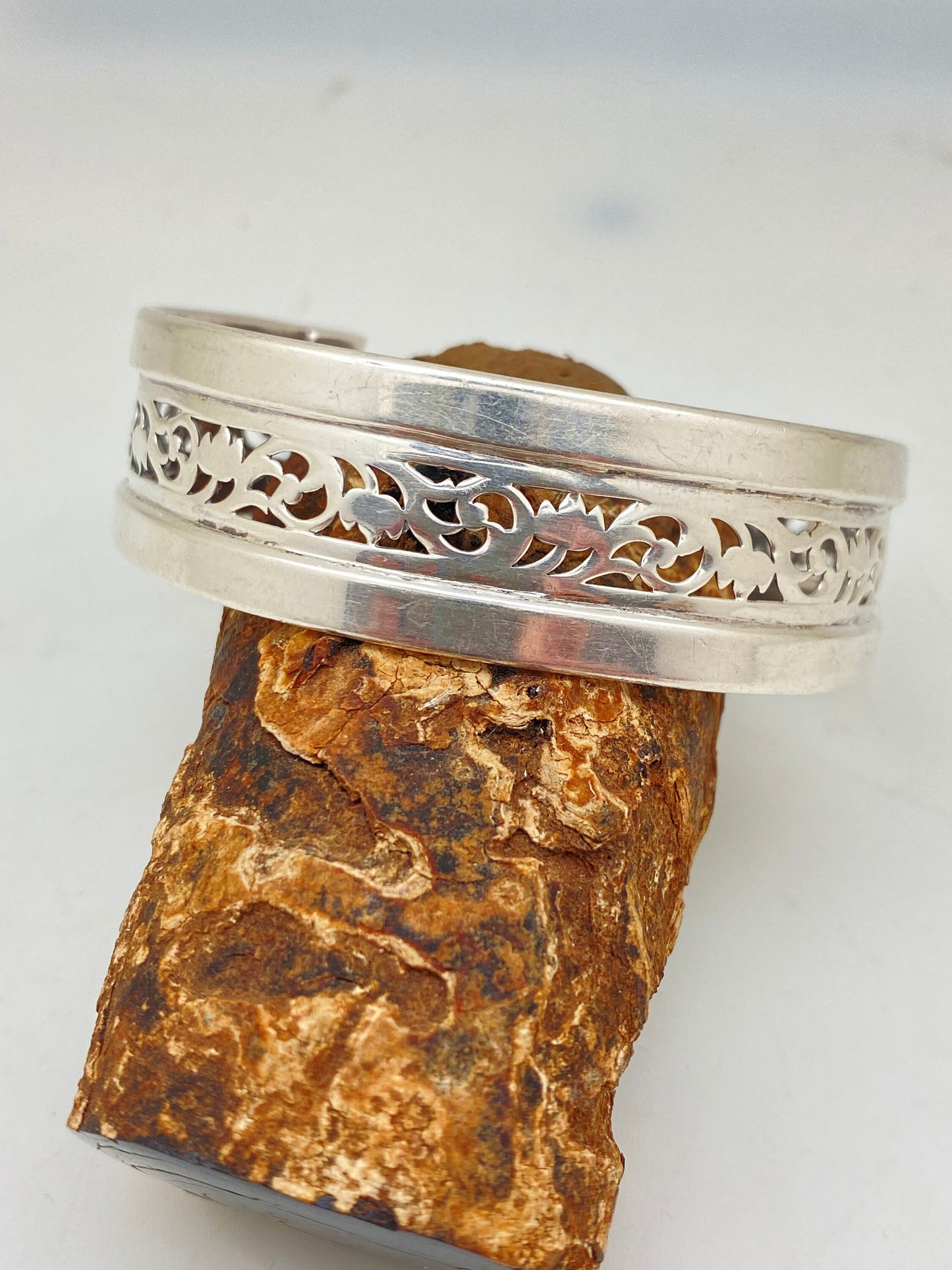 sterling silver bangle, cuff bracelet, handcrafted,adjustable,nepalese