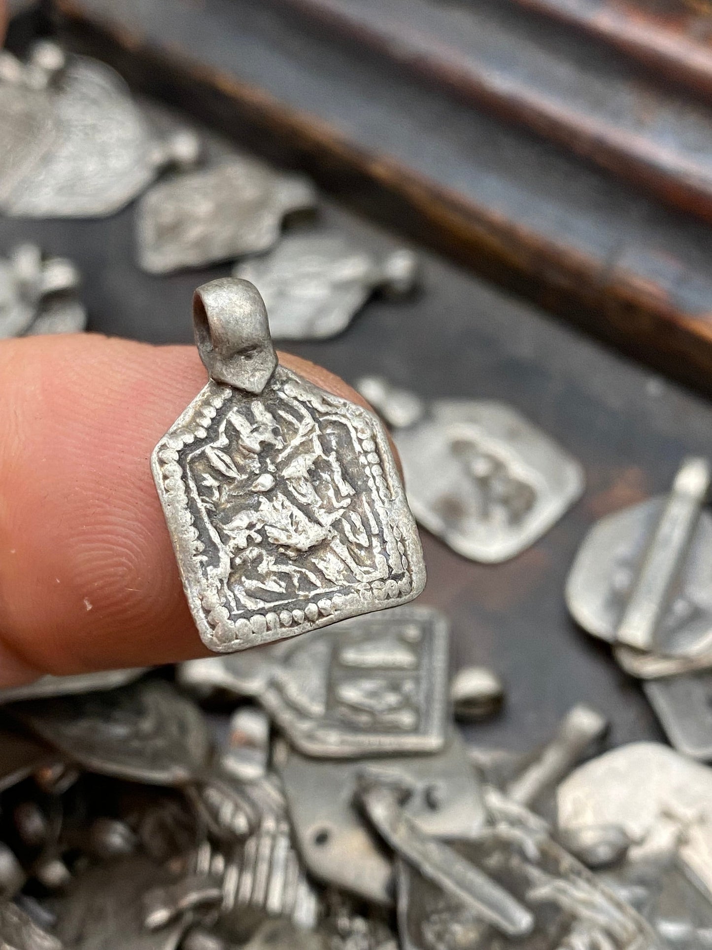 vintage sterling silver amulet, master handcrafted, price for each