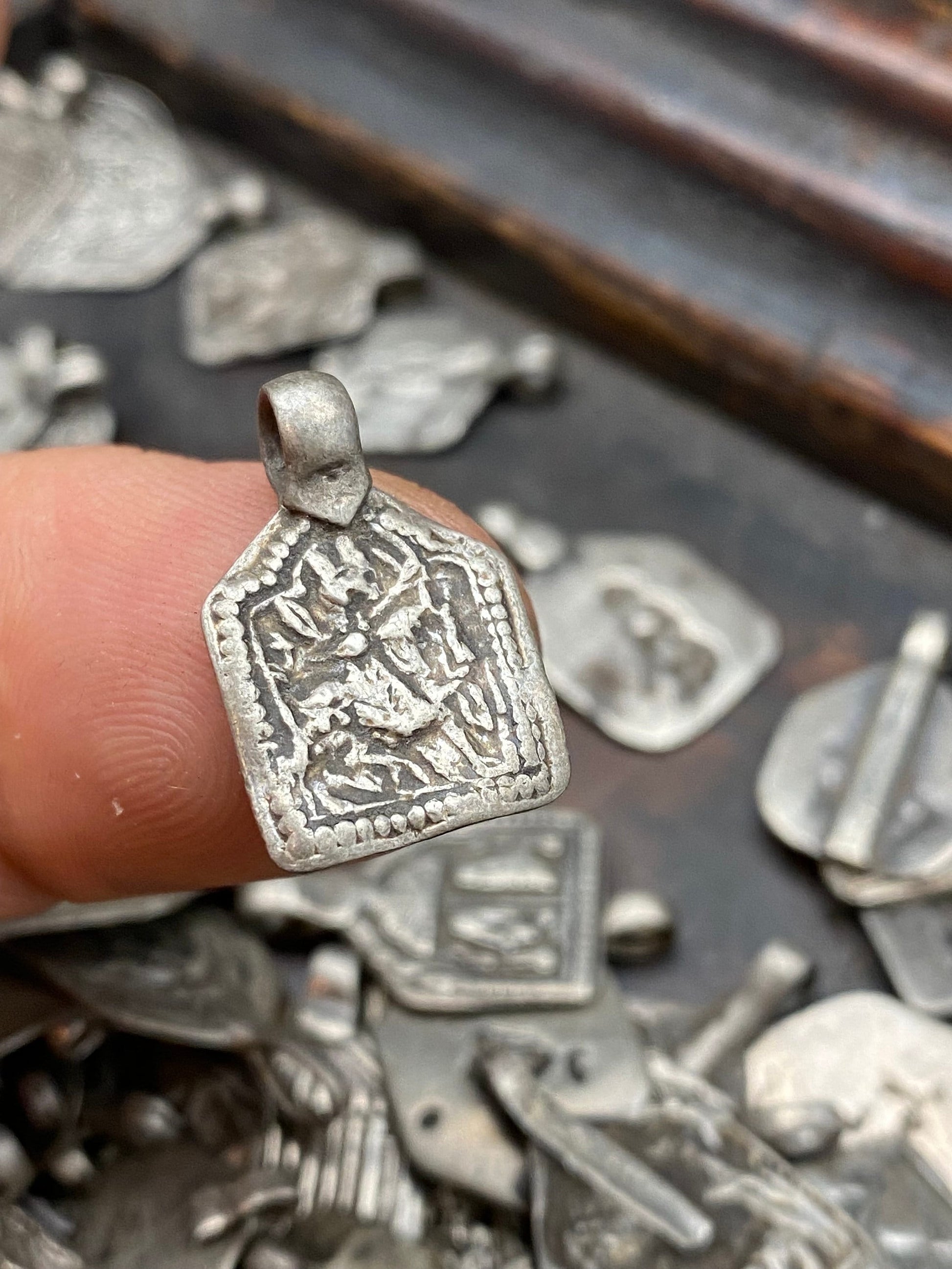 vintage sterling silver amulet, master handcrafted, price for each