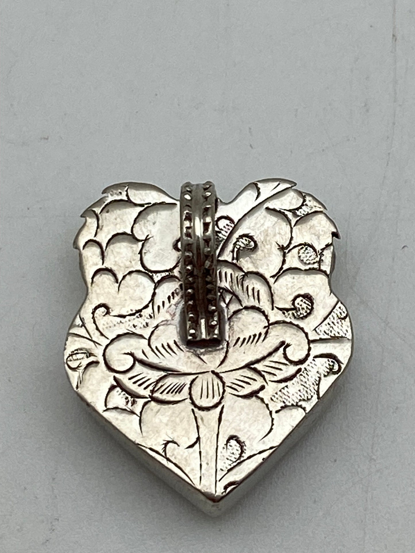 Lapis heart shape pendant,tibetan silver,handcrated,HImalayan,Nepalese