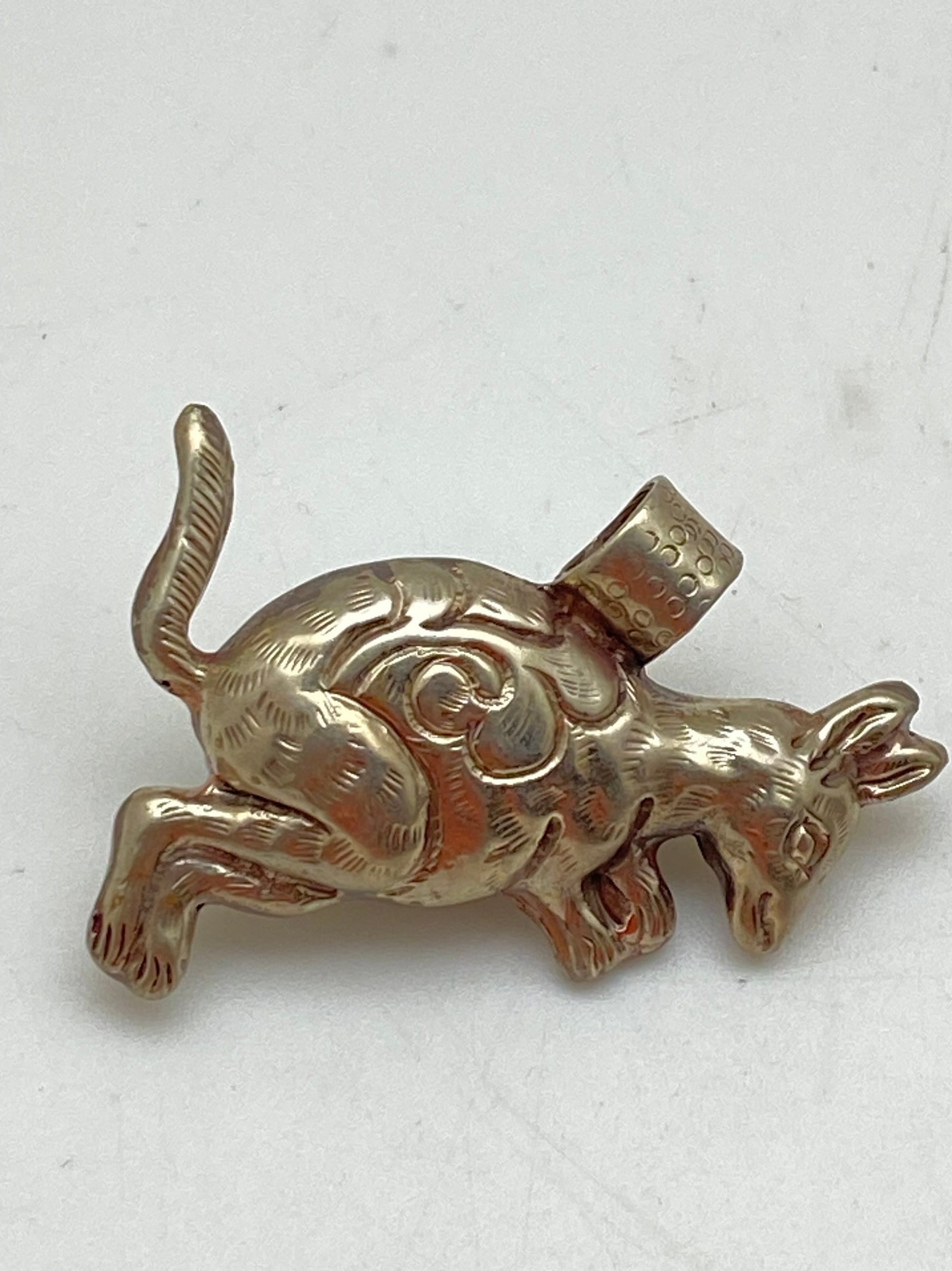 Kangaroo pendant, black onyx, hand crafted, tibetan silver ,ethnic style, tibetan design, Himalayan, Nepalese
