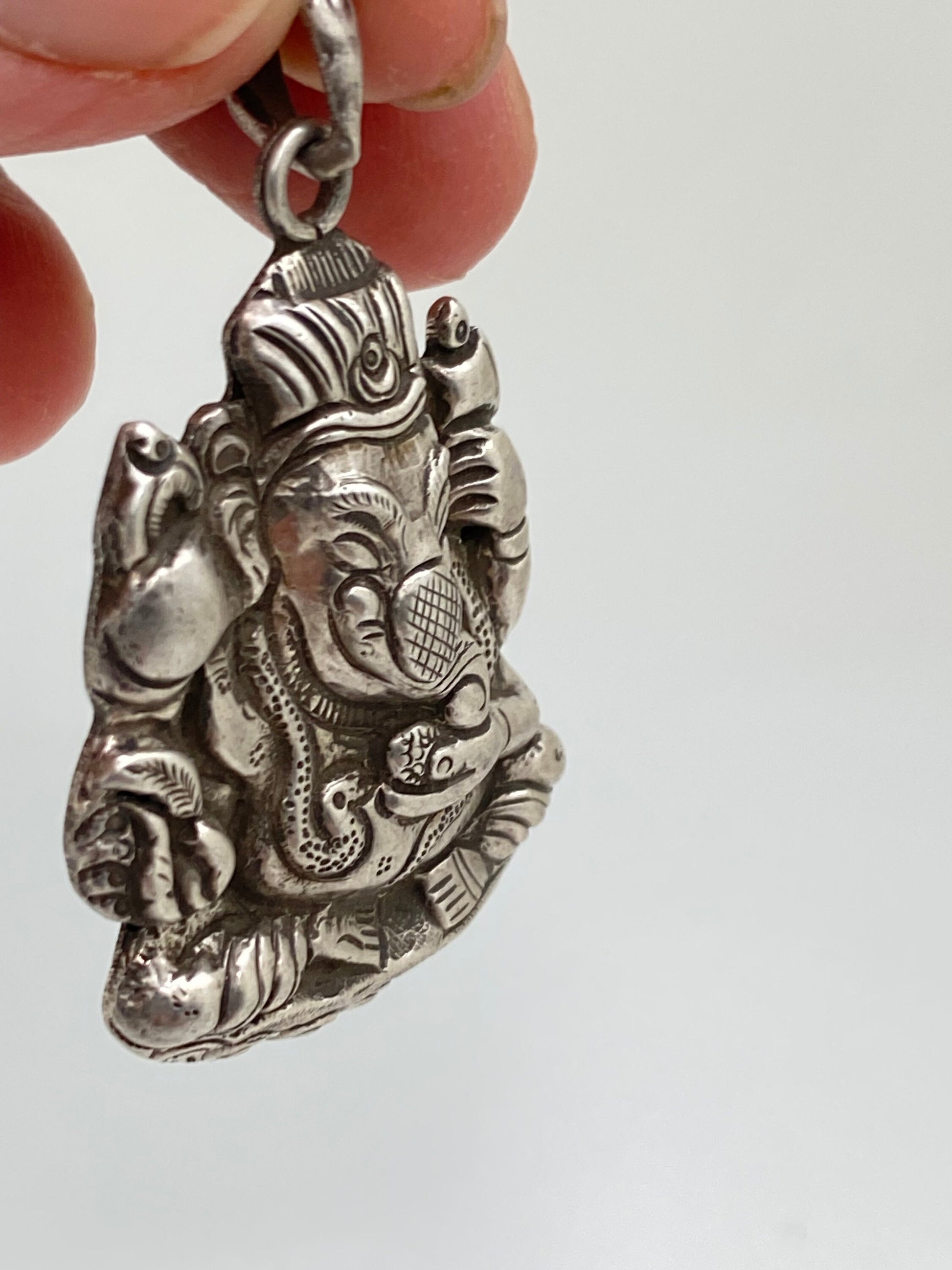 Ganesh pendant,handcrafted,sterling silver,spiritual,protection, Hindu, Buddhist Deity,Himalayan,Nepalese