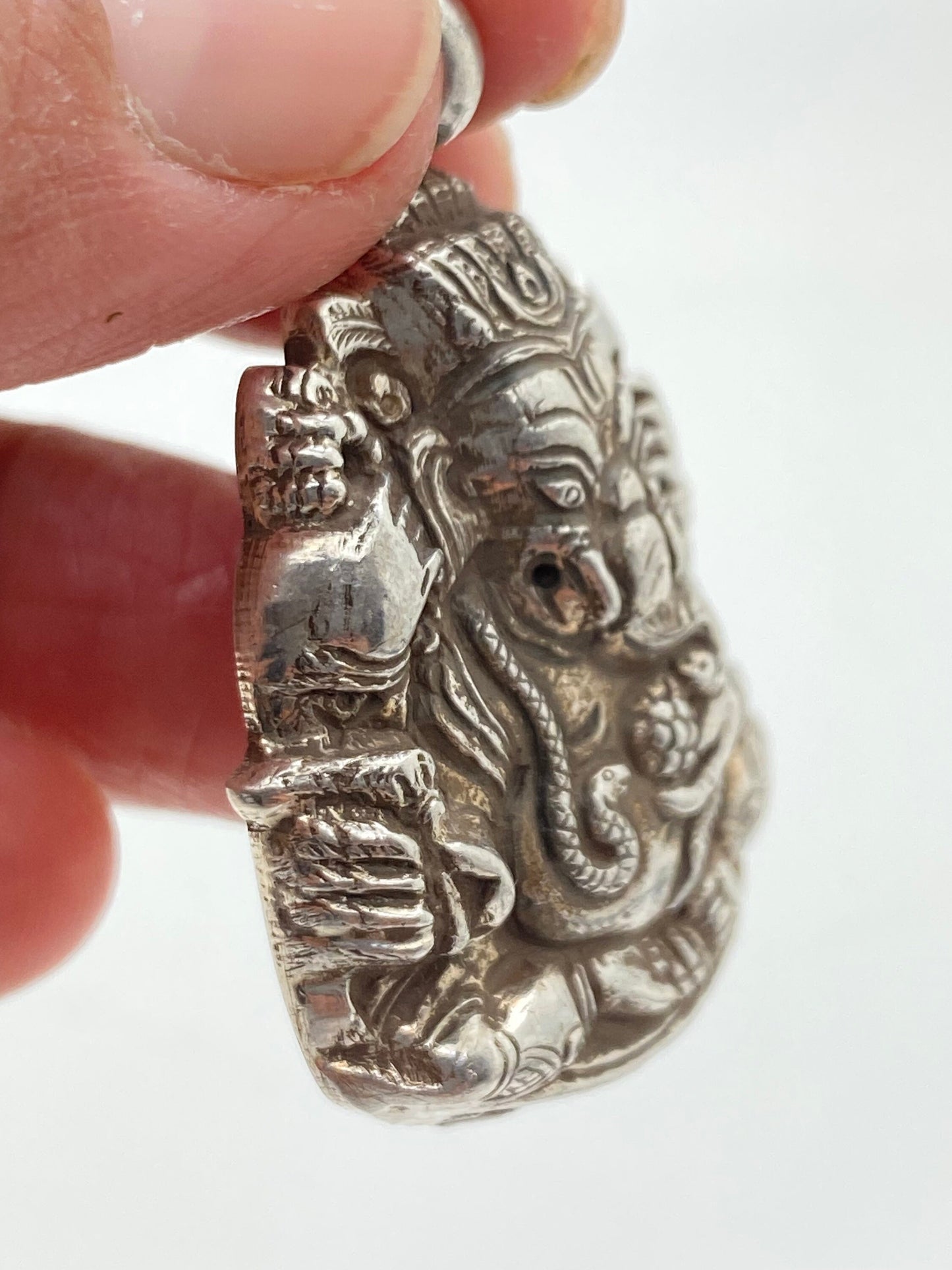 Ganesh pendant,handcrafted,sterling silver,spiritual,protection, Hindu, Buddhist Deity,Himalayan,Nepalese