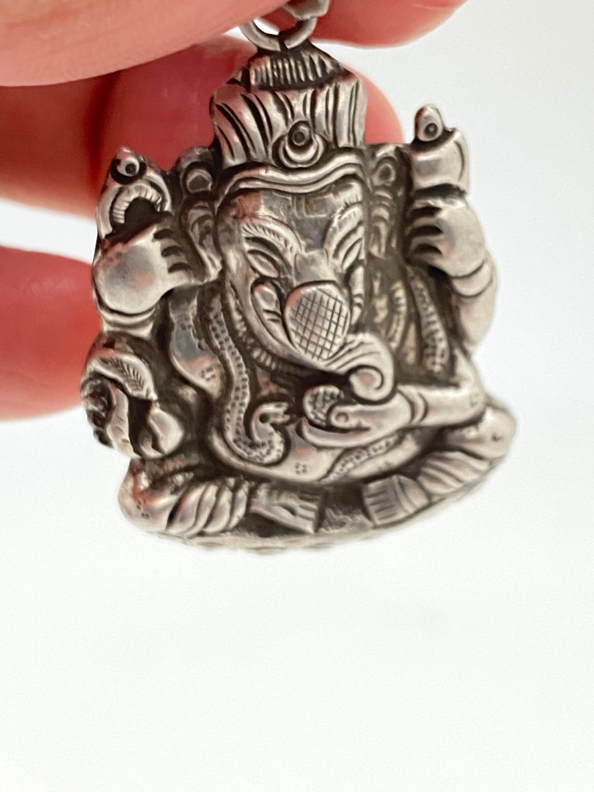 Ganesh pendant,handcrafted,sterling silver,spiritual,protection, Hindu, Buddhist Deity,Himalayan,Nepalese