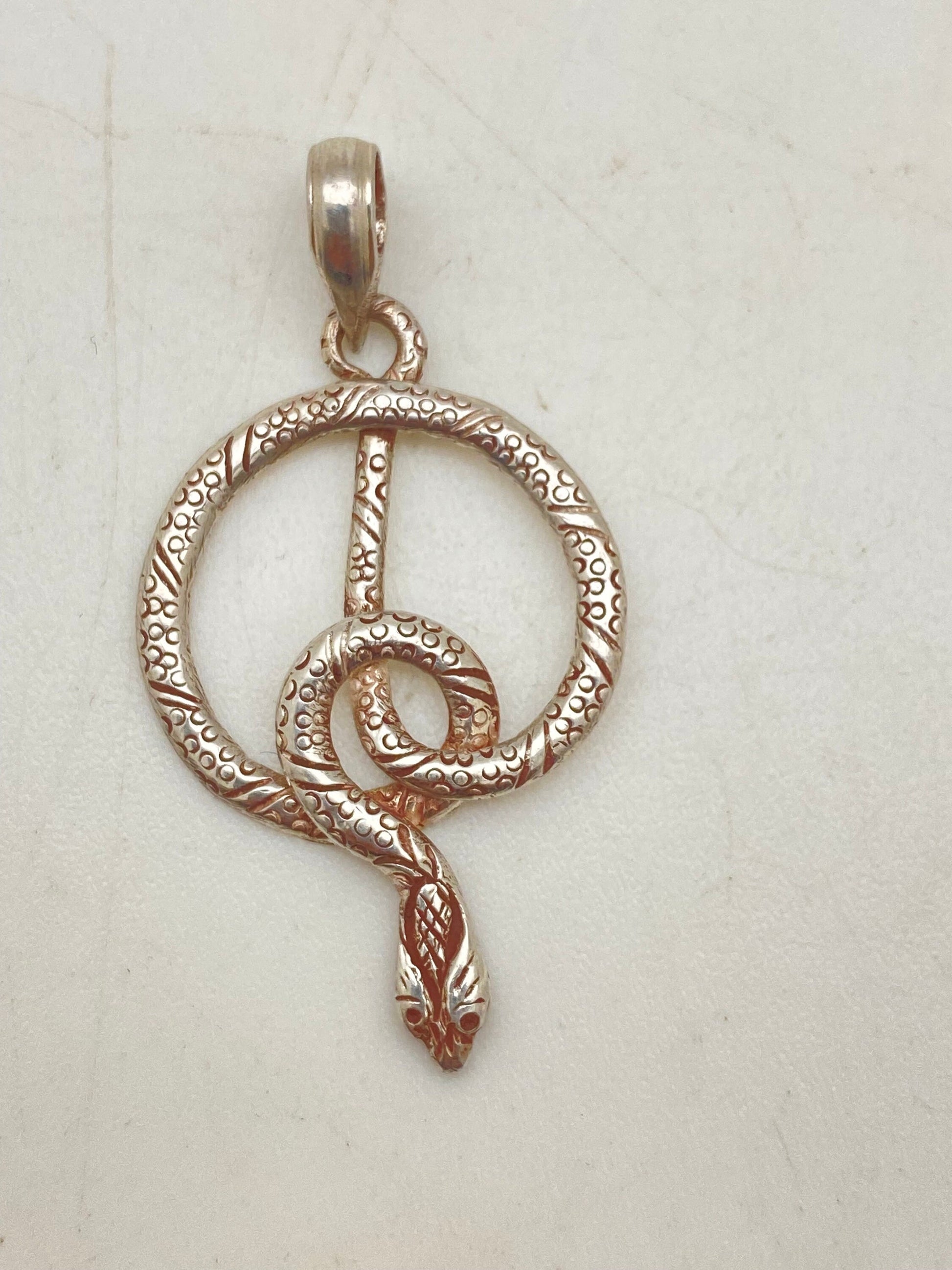 snake pendant,sterling silver,handcrafted,Himalayan,Nepalese
