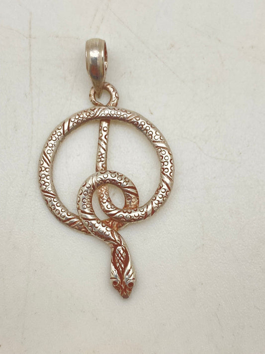 snake pendant,sterling silver,handcrafted,Himalayan,Nepalese
