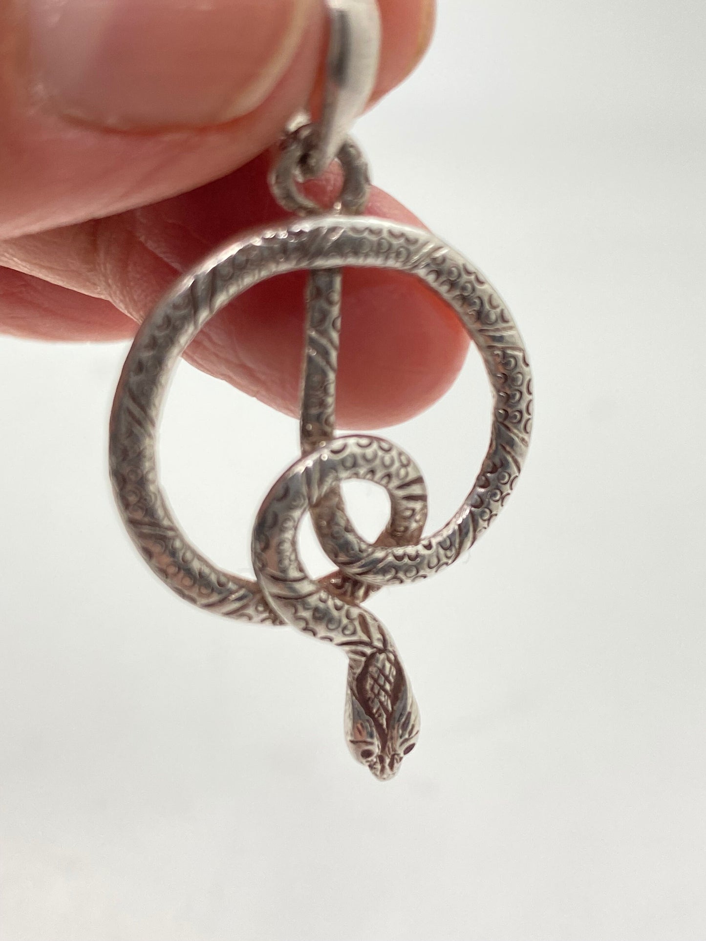 snake pendant,sterling silver,handcrafted,Himalayan,Nepalese