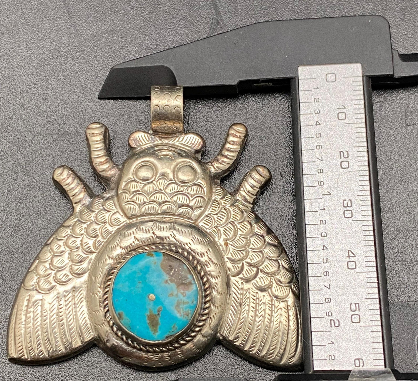 Bug pendant,Beetle, handcrafted, Tibetan silver,Turquoise,ethnic style,Nepalese