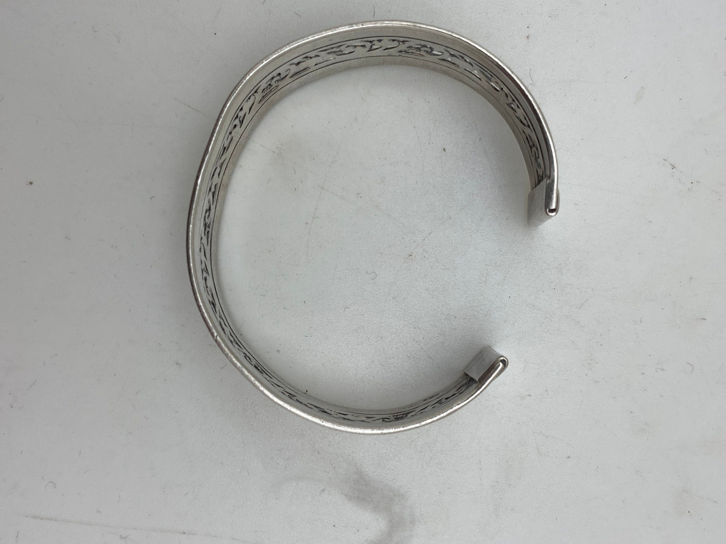 sterling silver bangle, cuff bracelet, handcrafted,adjustable,nepalese