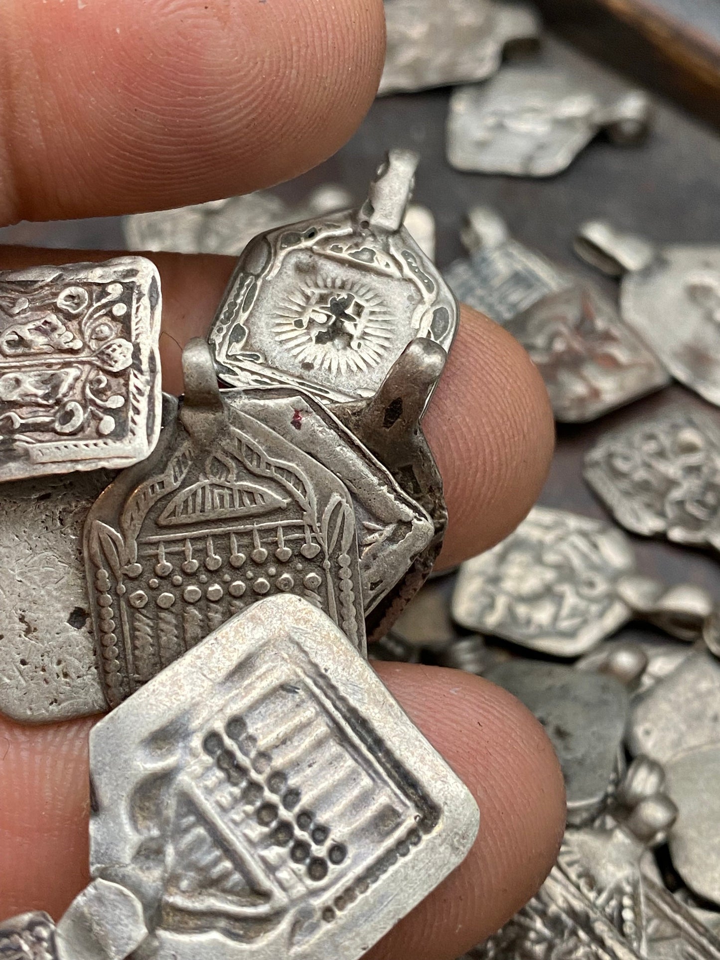 vintage sterling silver amulet, master handcrafted, price for each