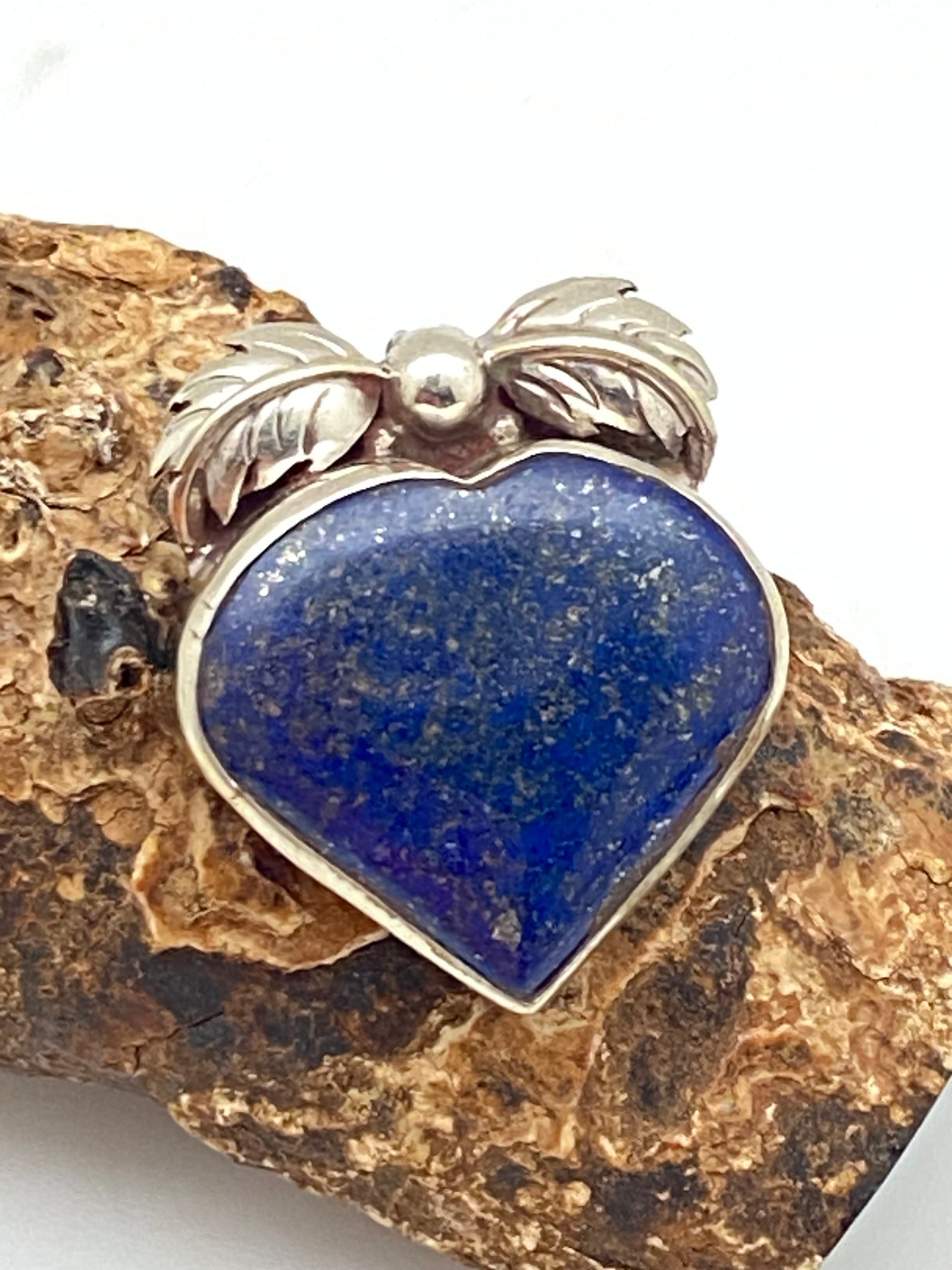 Lapis heart shape pendant,tibetan silver,handcrated,HImalayan,Nepalese