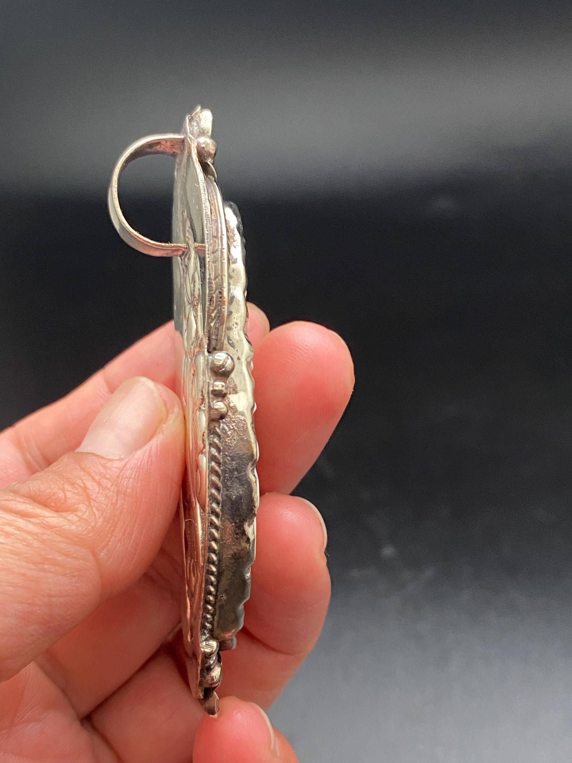 angle wing,handcrafted,Tibetan silver,Nepalese,Ethnic design bone