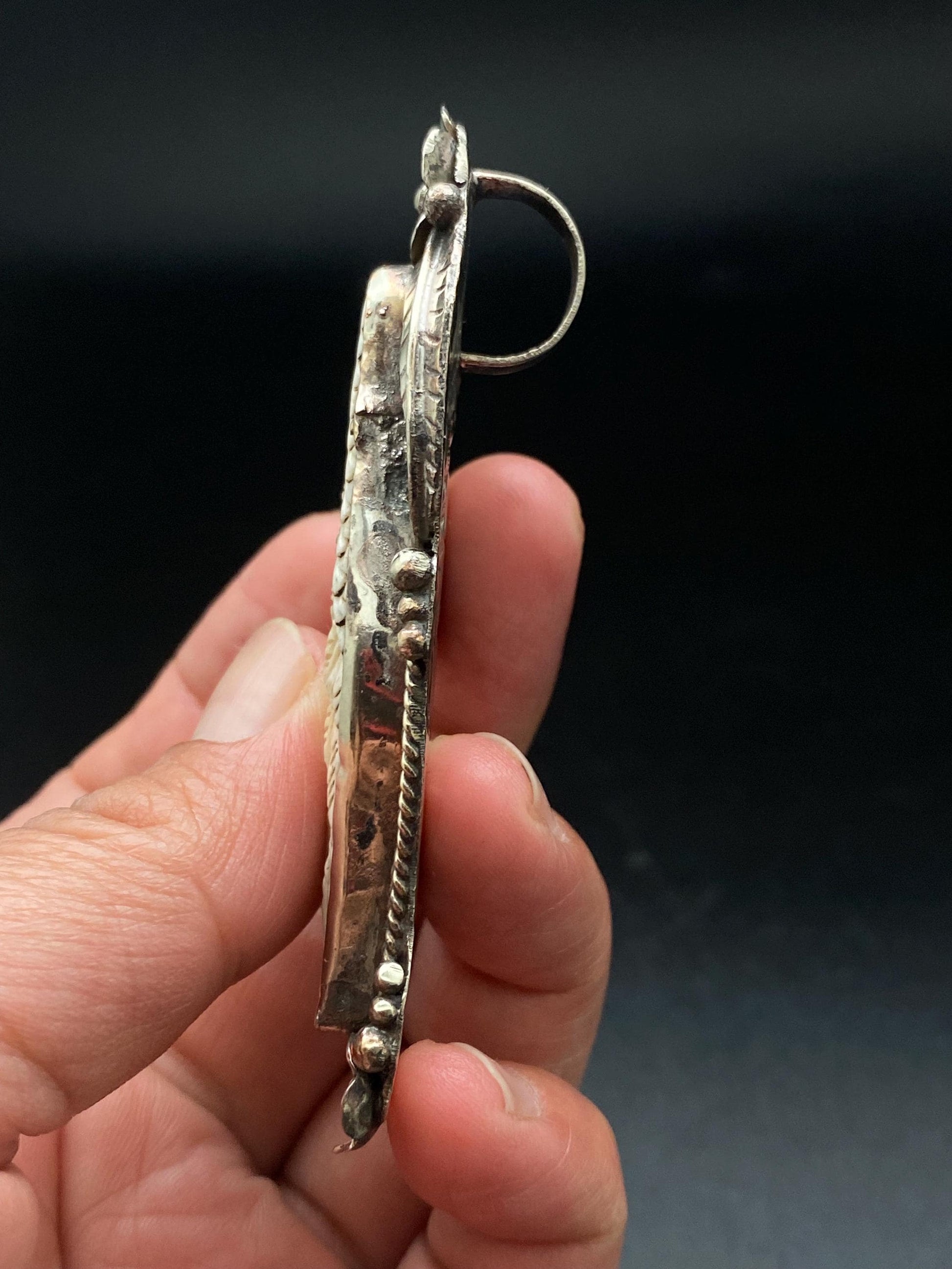 angle wing,handcrafted,Tibetan silver,Nepalese,Ethnic design bone
