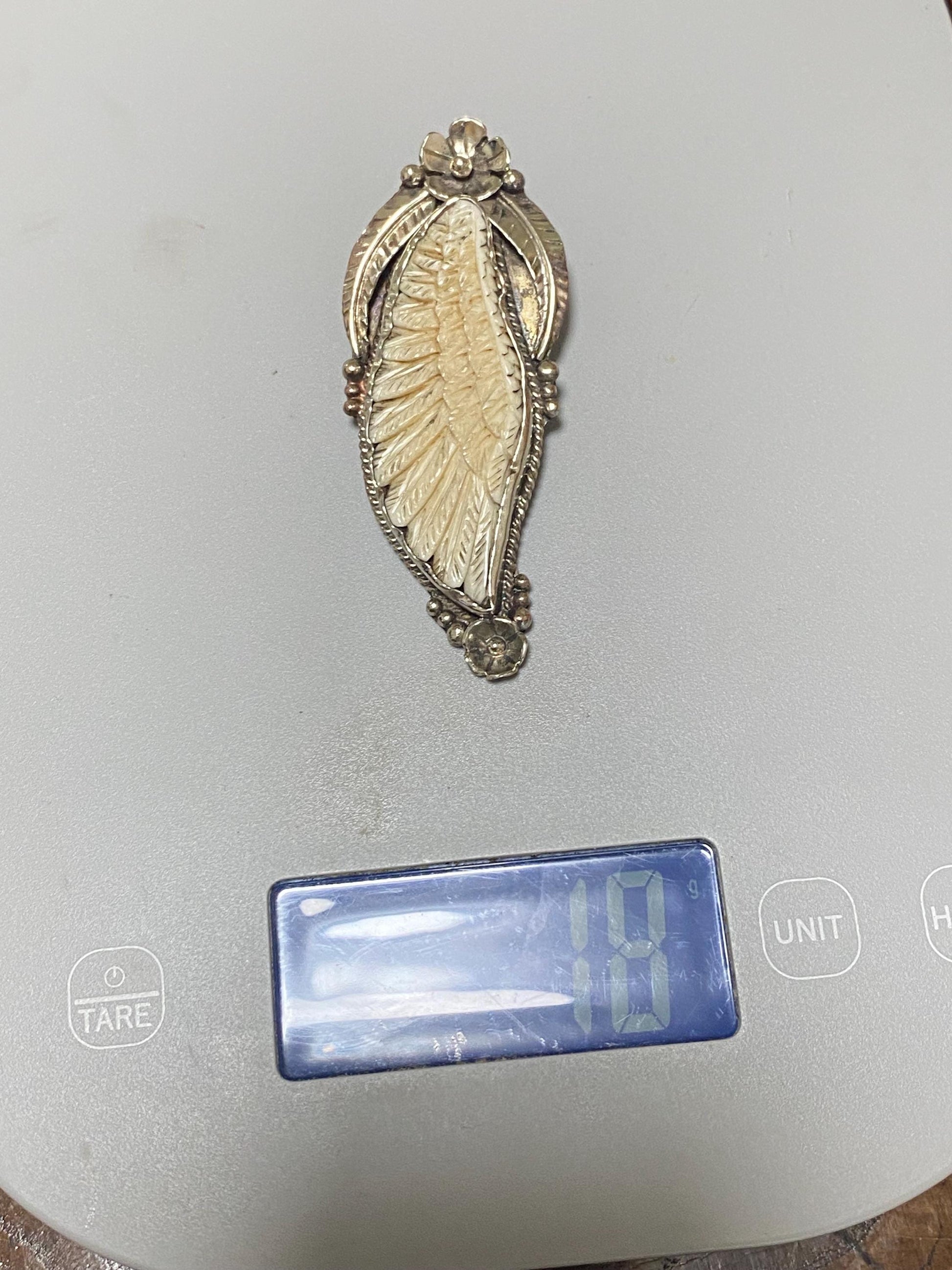 angle wing,handcrafted,Tibetan silver,Nepalese,Ethnic design bone